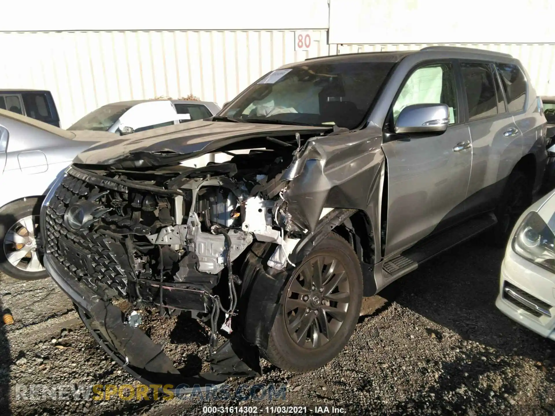 2 Photograph of a damaged car JTJAM7BX1L5254798 LEXUS GX 2020