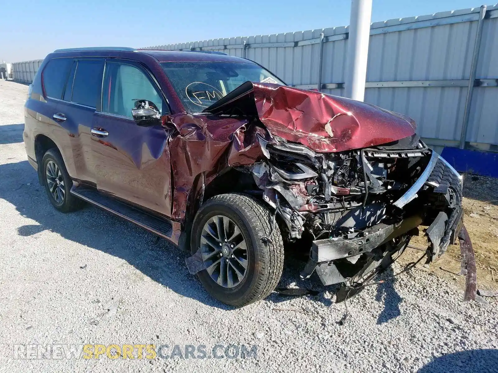 1 Photograph of a damaged car JTJAM7BX3L5247674 LEXUS GX 2020