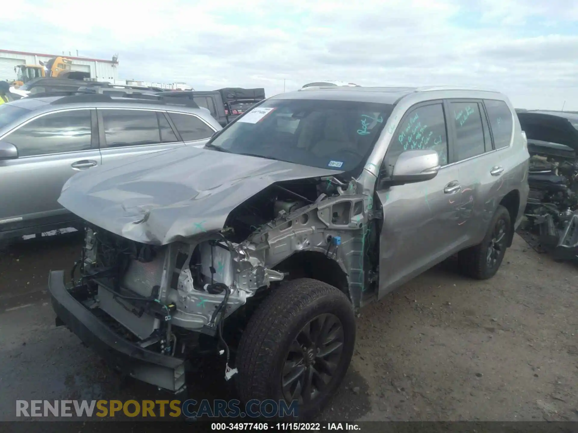 2 fotografías del automóvil dañado JTJAM7BX0M5303815 LEXUS GX 2021