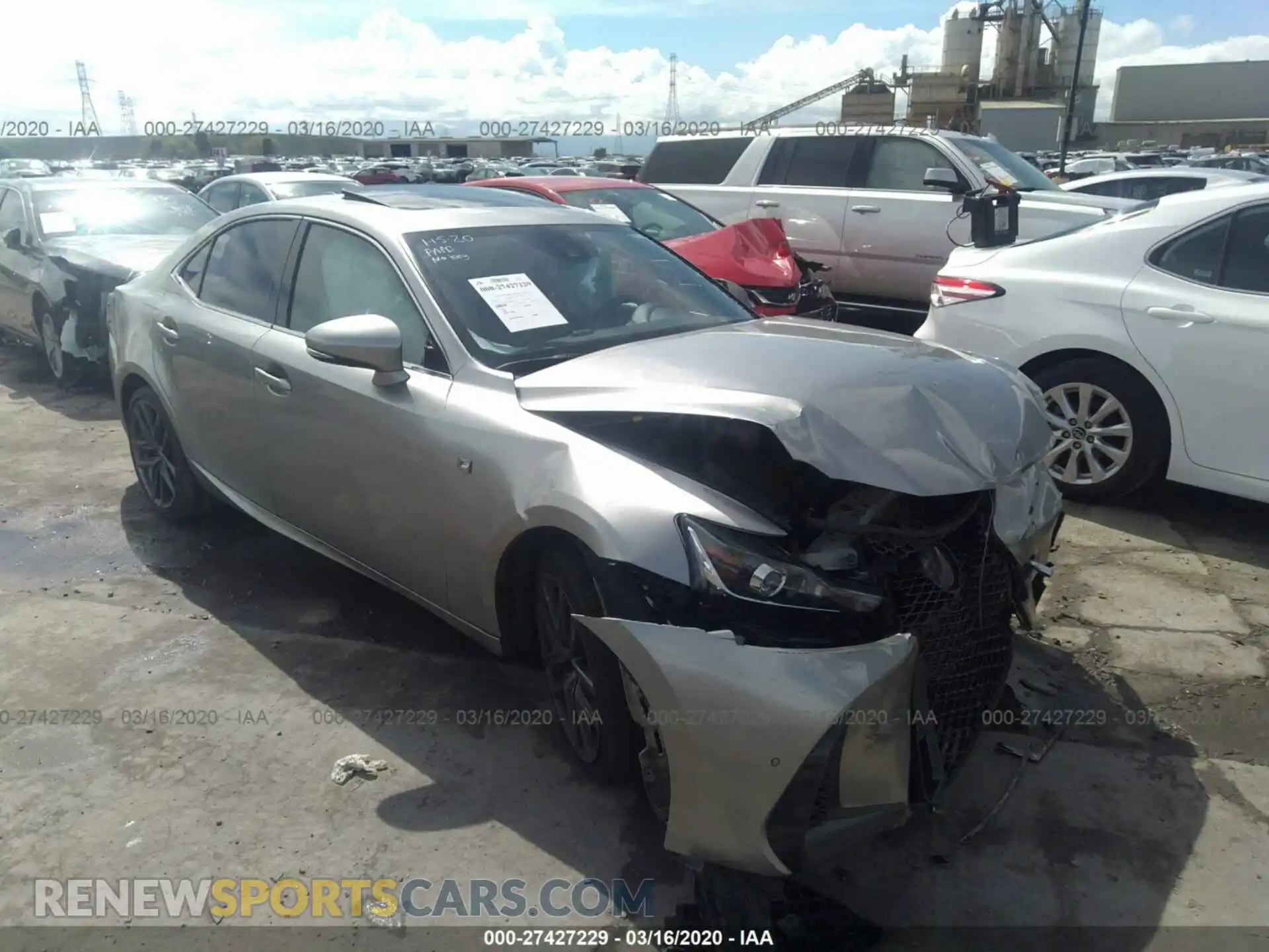 1 Photograph of a damaged car JTHBA1D22K5086908 LEXUS IS 2019