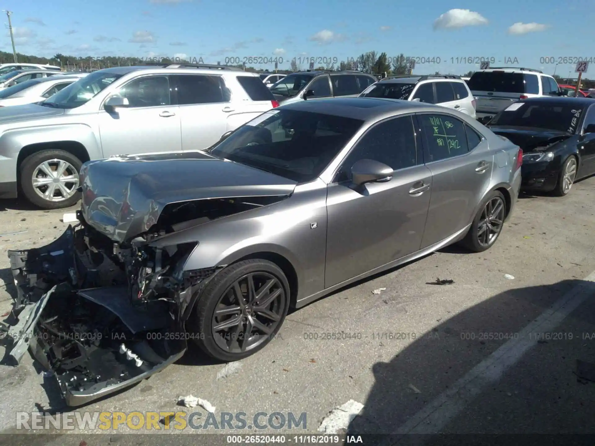 2 Photograph of a damaged car JTHBA1D22K5090697 LEXUS IS 2019