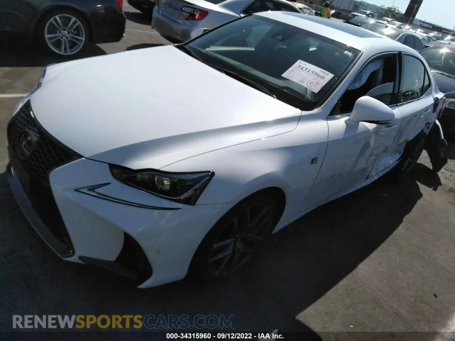 2 Photograph of a damaged car JTHBA1D24K5100386 LEXUS IS 2019