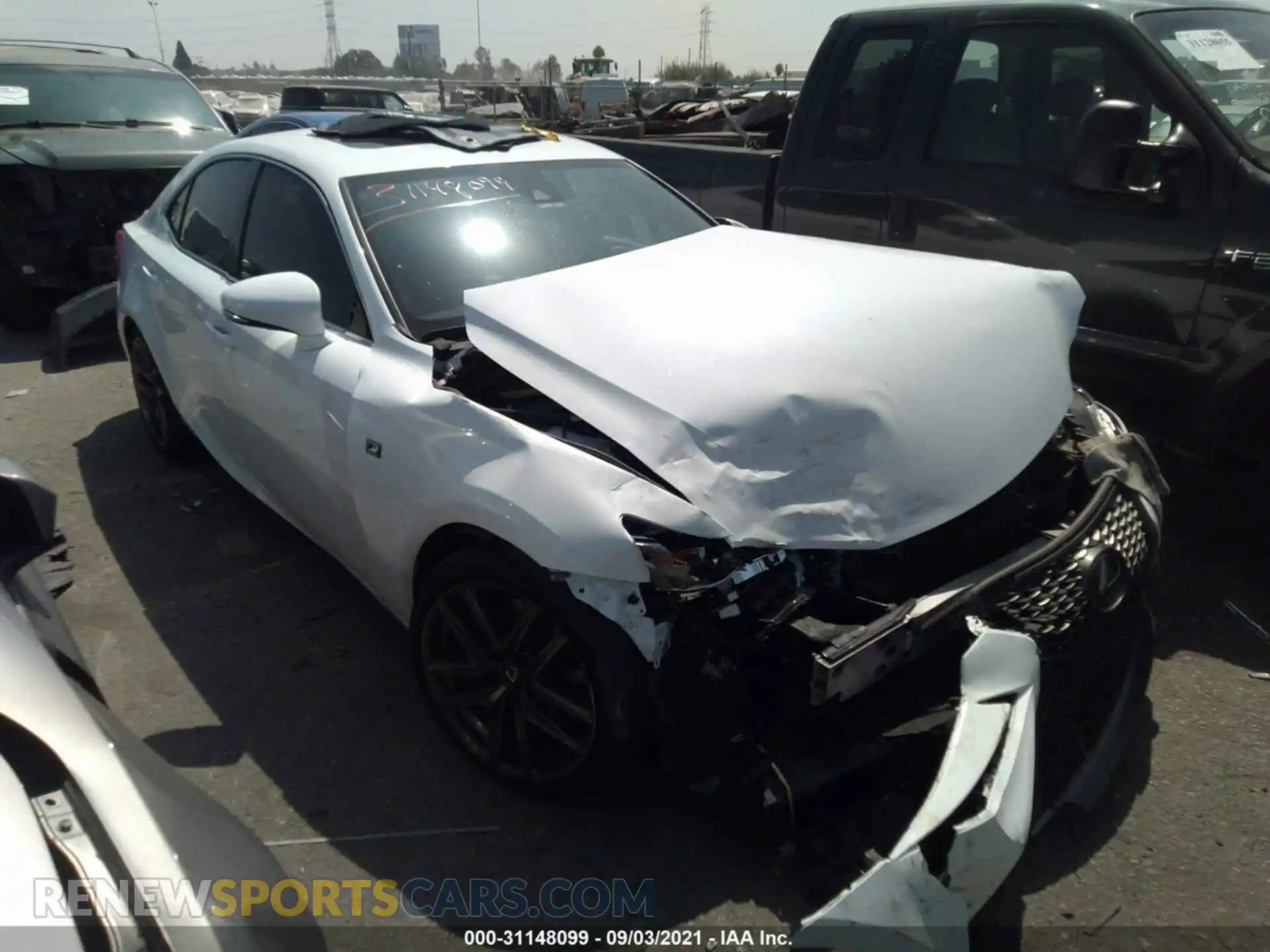 1 Photograph of a damaged car JTHBA1D26K5086393 LEXUS IS 2019