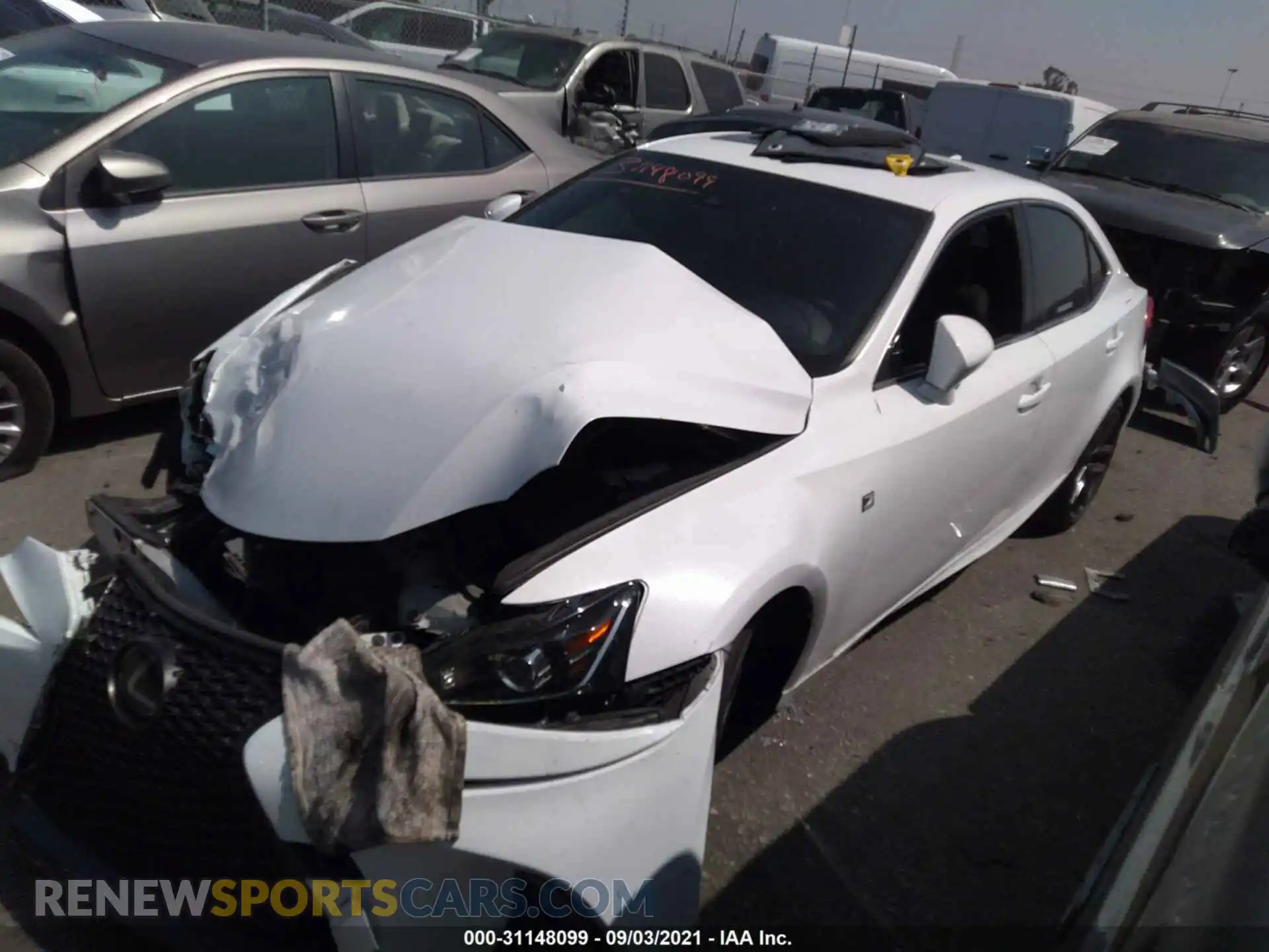 2 Photograph of a damaged car JTHBA1D26K5086393 LEXUS IS 2019