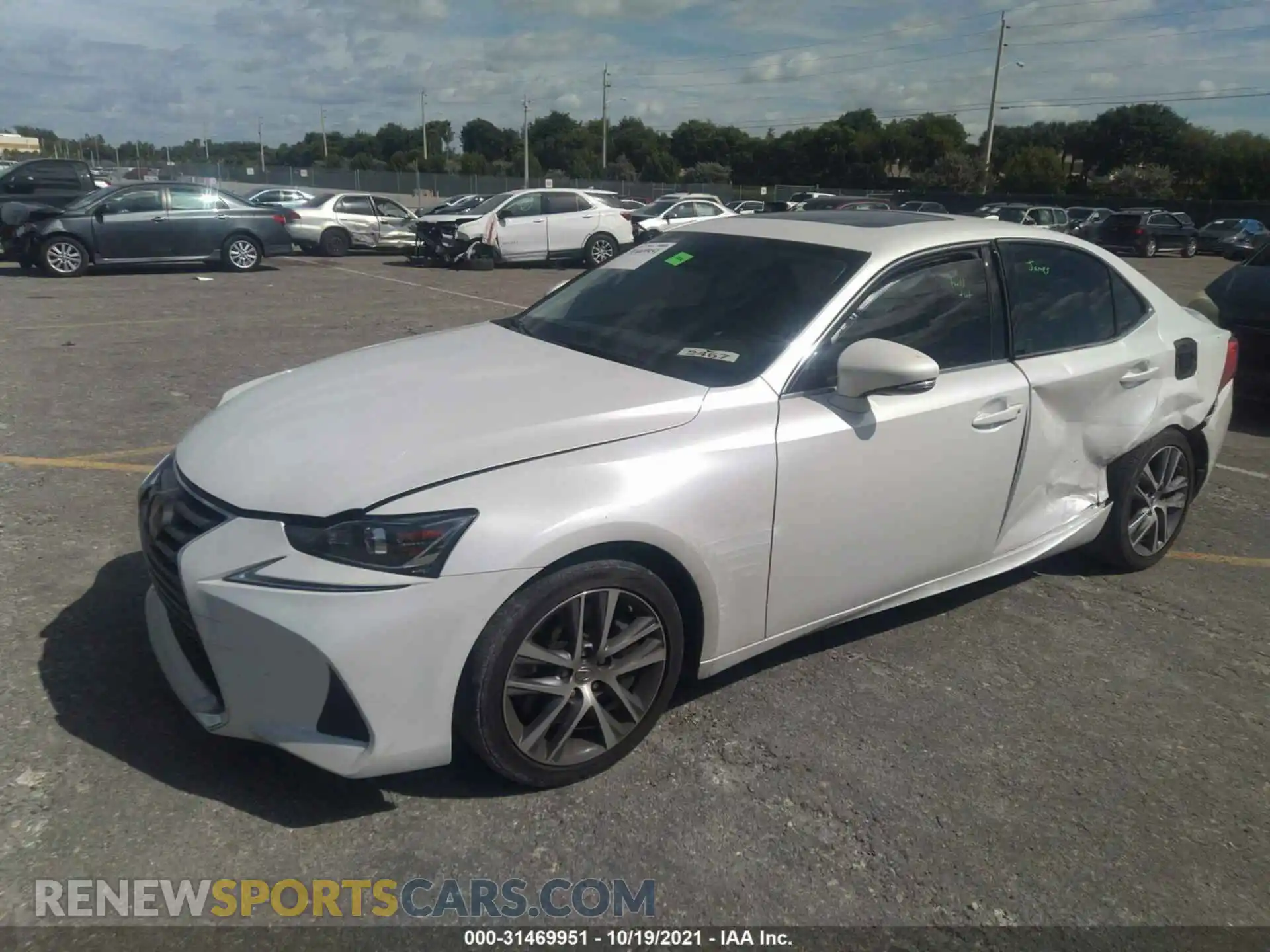 2 Photograph of a damaged car JTHBA1D26K5100566 LEXUS IS 2019