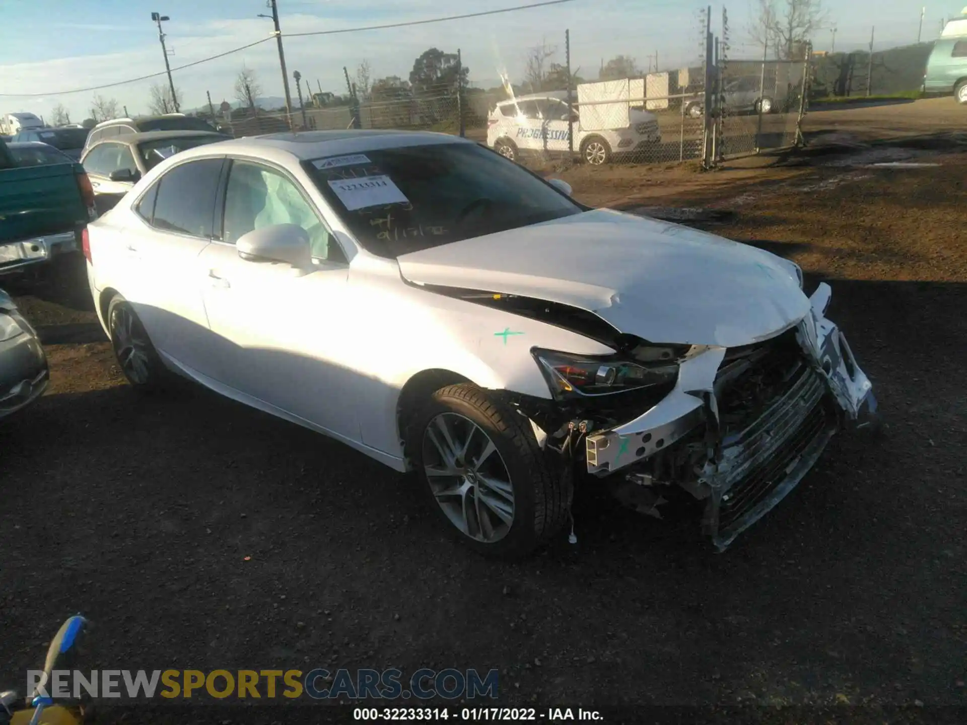 1 Photograph of a damaged car JTHBA1D29K5097033 LEXUS IS 2019