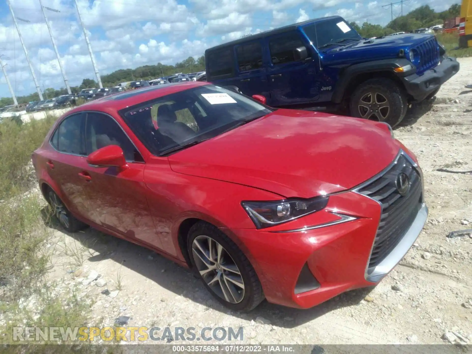 1 Photograph of a damaged car JTHBA1D2XK5093833 LEXUS IS 2019