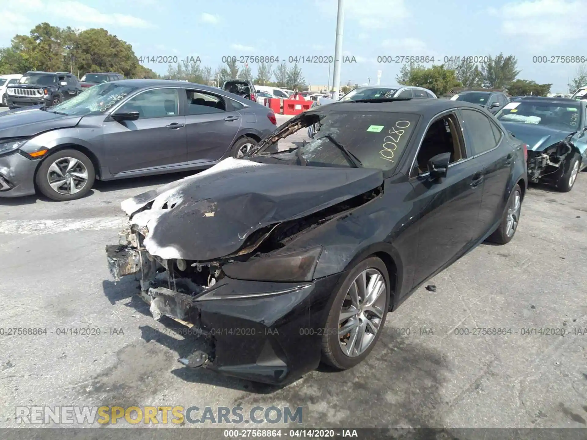 2 Photograph of a damaged car JTHBA1D2XK5100280 LEXUS IS 2019