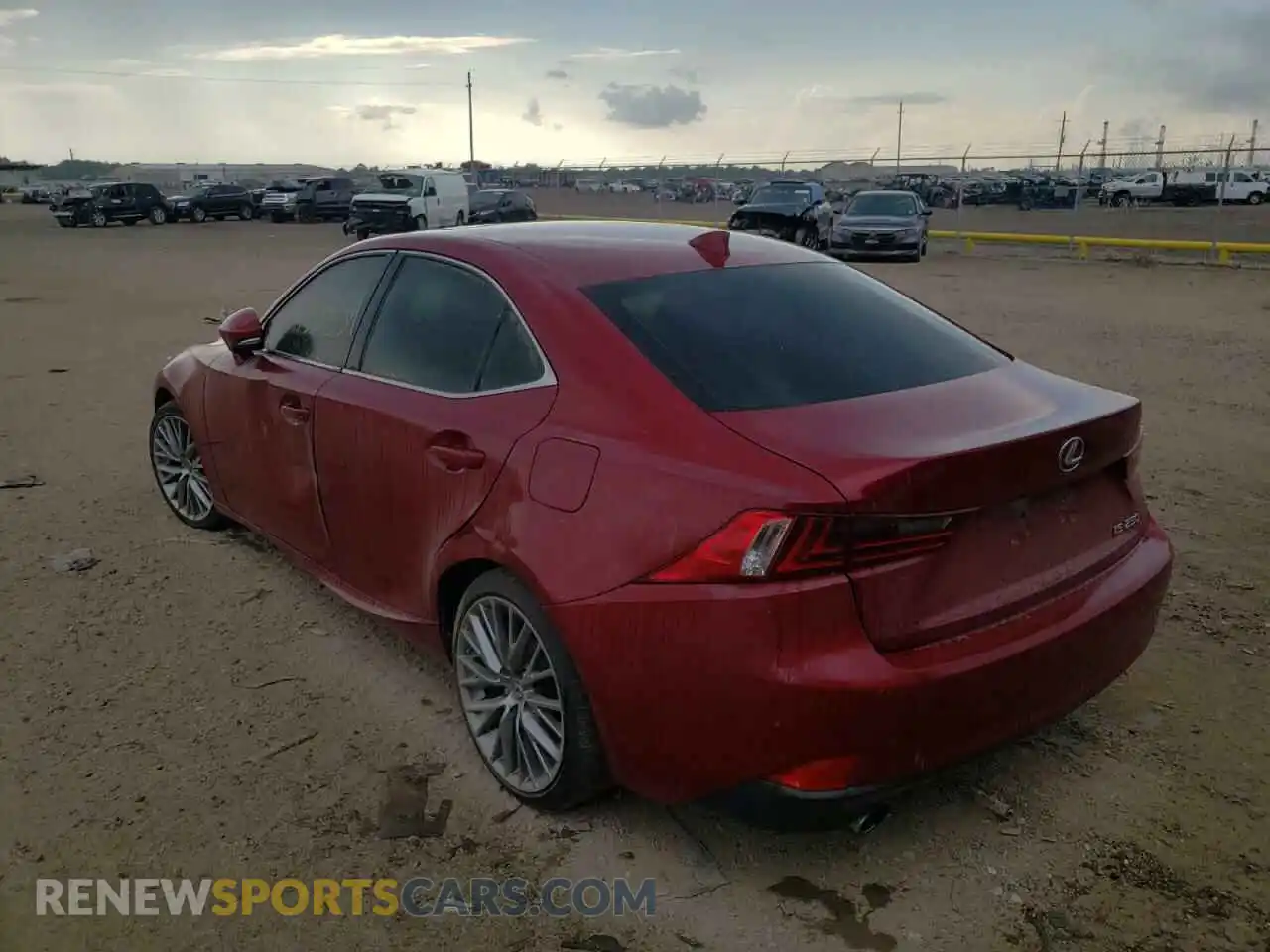 3 fotografías del automóvil dañado JTHBF1D25E5004711 LEXUS IS 2019