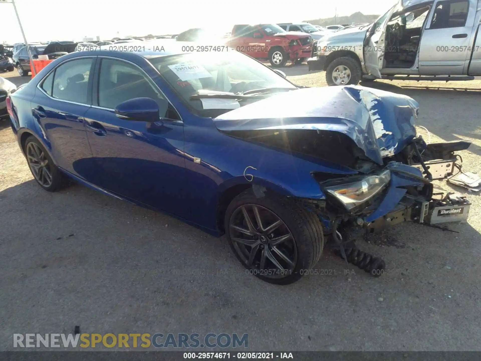 1 Photograph of a damaged car JTHBZ1D22K5033893 LEXUS IS 2019