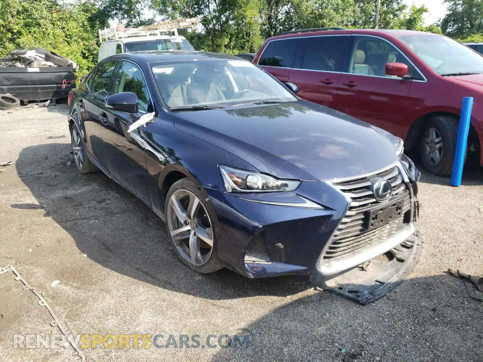 1 Photograph of a damaged car JTHC81D2XK5034443 LEXUS IS 2019