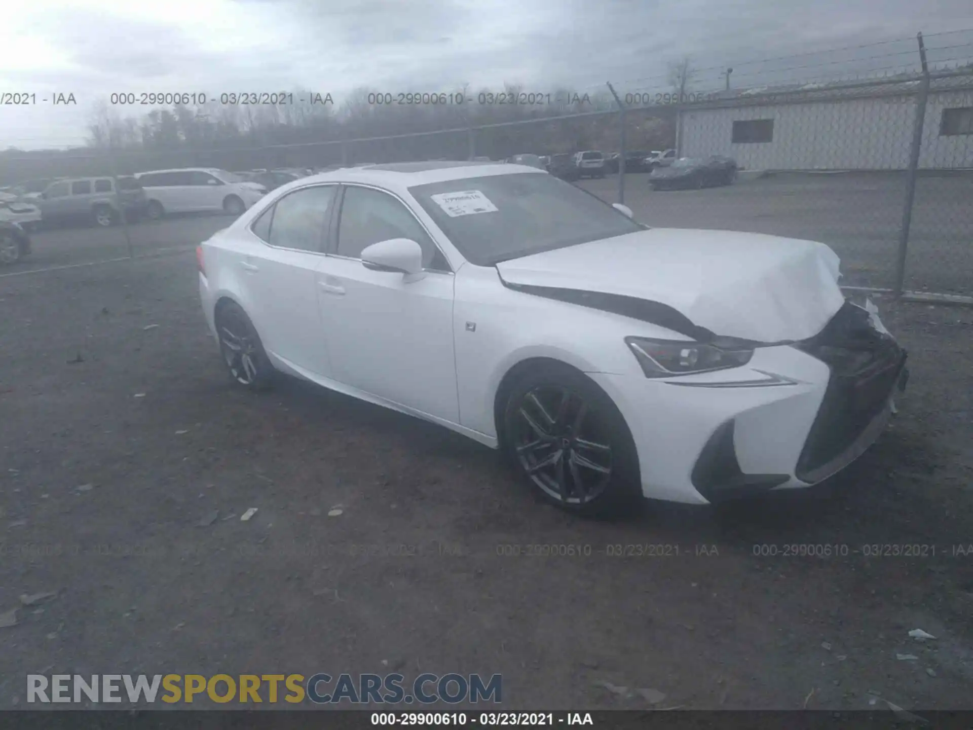 1 Photograph of a damaged car JTHC81D2XK5038508 LEXUS IS 2019