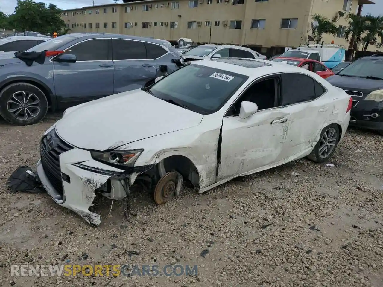 1 Photograph of a damaged car JTHAA1D22L5105552 LEXUS IS 2020