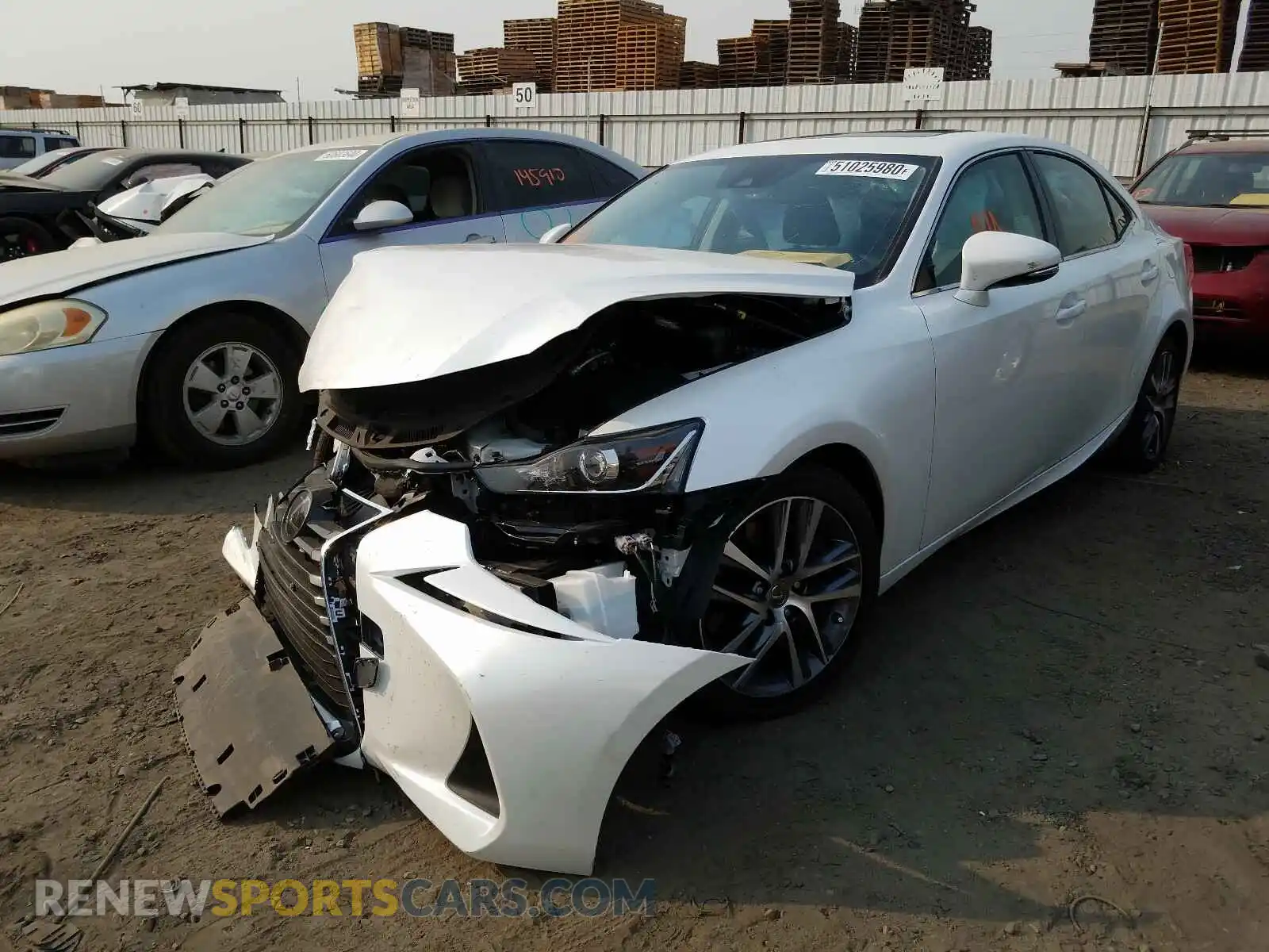 2 Photograph of a damaged car JTHAA1D29L5105824 LEXUS IS 2020
