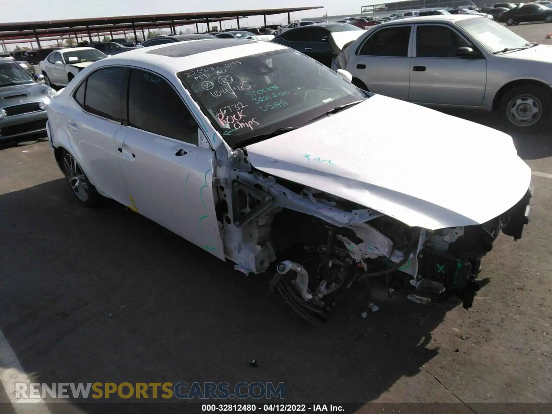 1 Photograph of a damaged car JTHDA1D22L5106732 LEXUS IS 2020