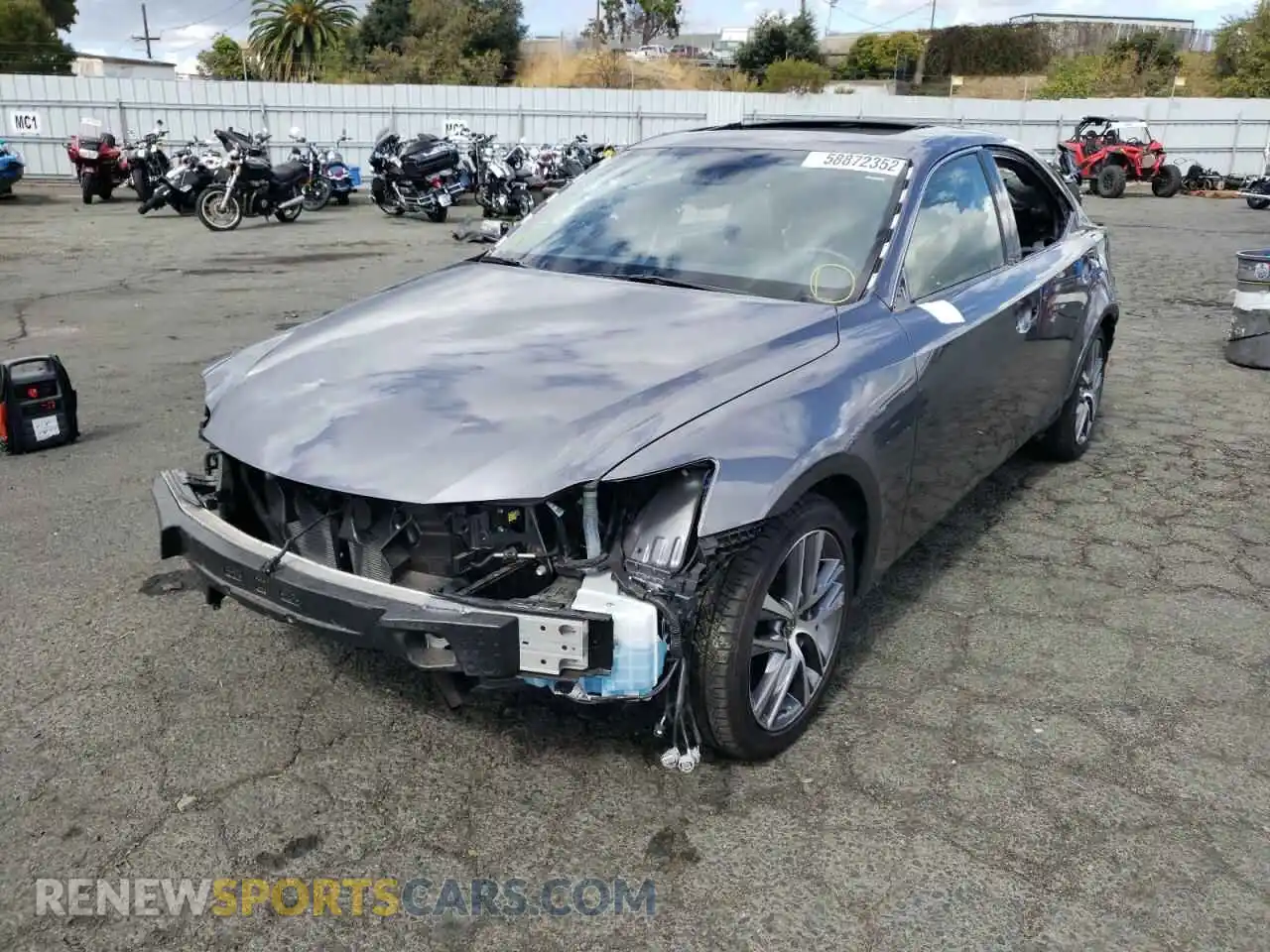 2 Photograph of a damaged car JTHDA1D25L5106708 LEXUS IS 2020