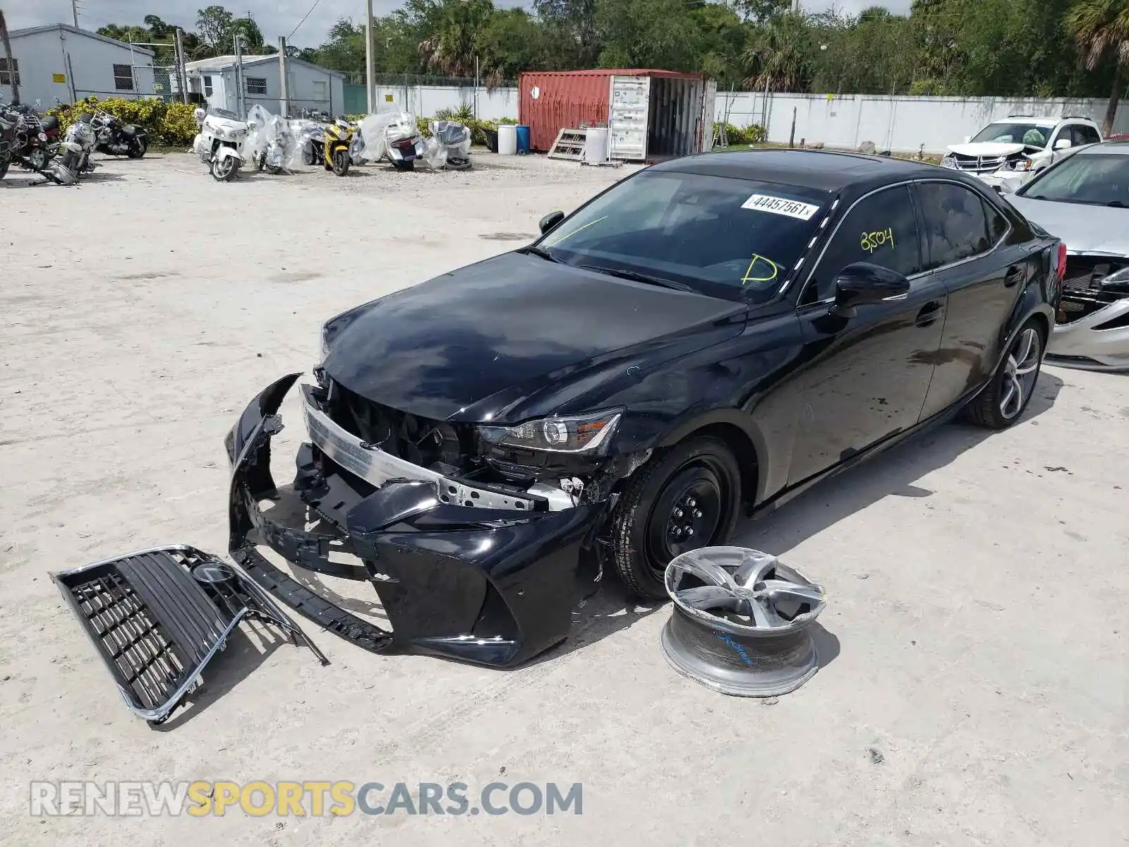 2 Photograph of a damaged car JTHDA1D27L5107410 LEXUS IS 2020