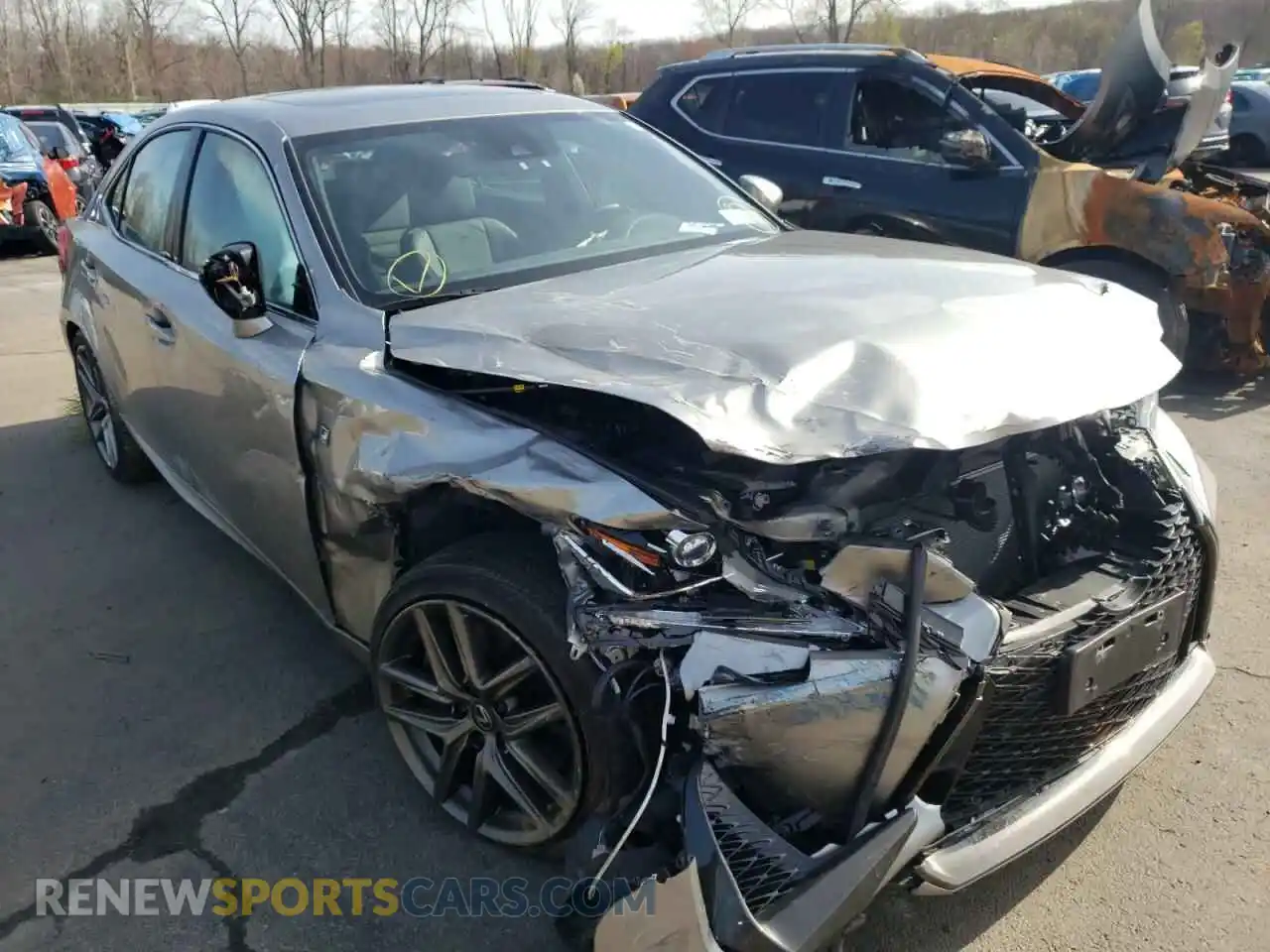 1 Photograph of a damaged car JTHG81F21L5042950 LEXUS IS 2020