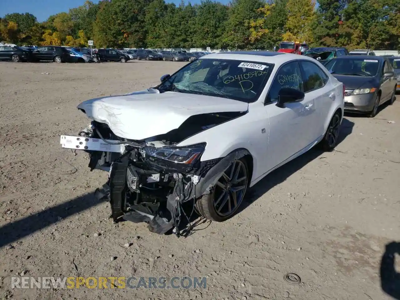 2 Photograph of a damaged car JTHG81F23L5041167 LEXUS IS 2020