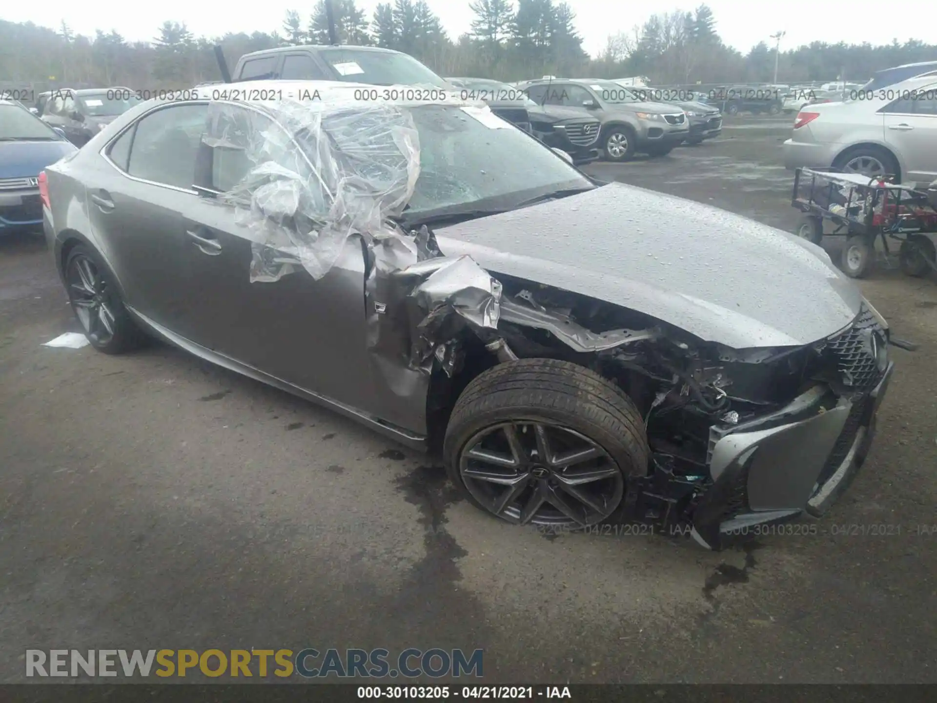1 fotografías del automóvil dañado JTHG81F25L5043308 LEXUS IS 2020