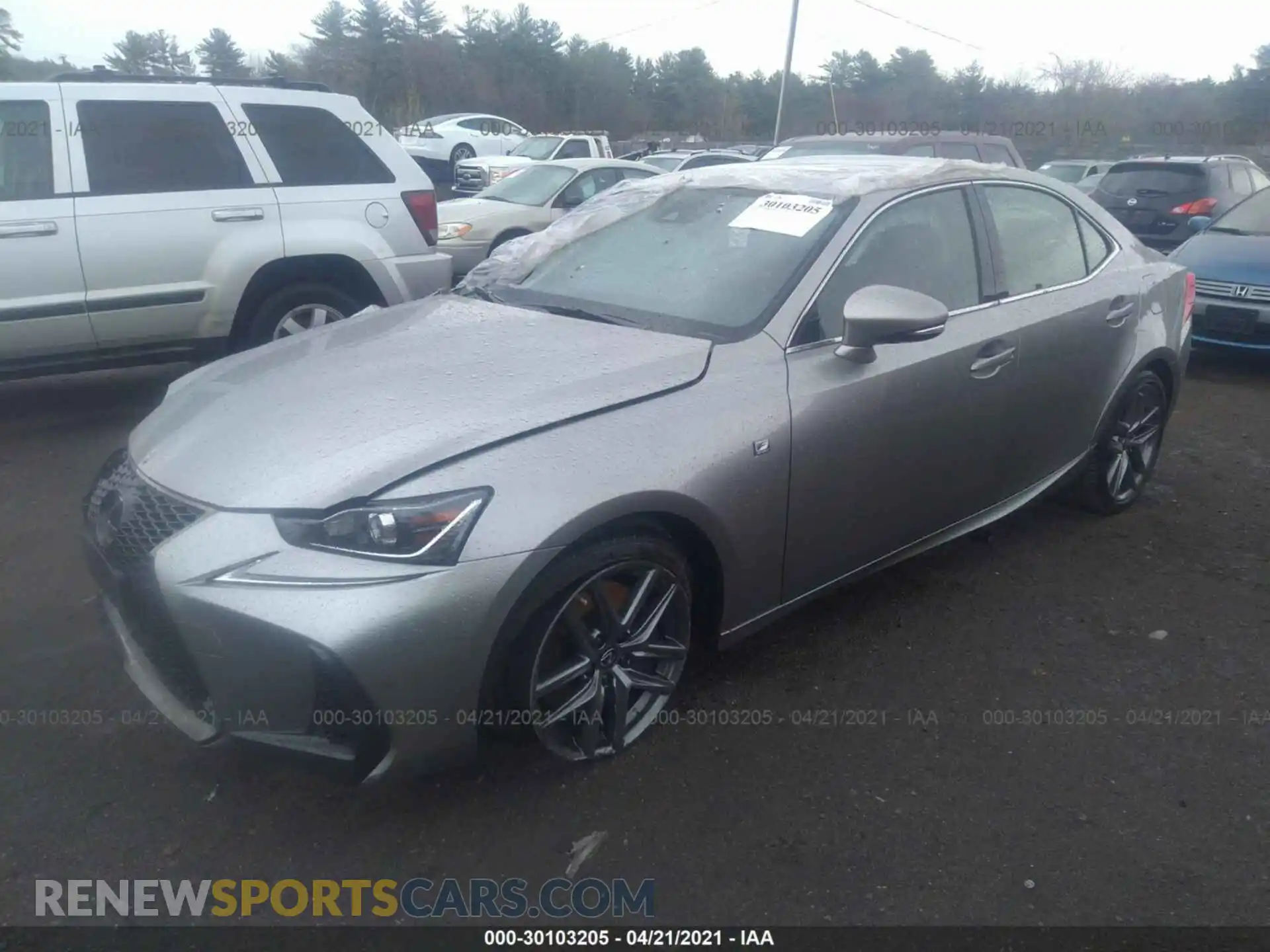 2 fotografías del automóvil dañado JTHG81F25L5043308 LEXUS IS 2020