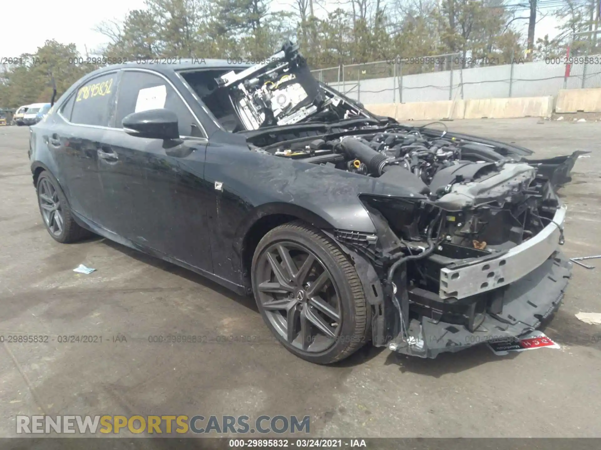 1 Photograph of a damaged car JTHG81F29L5042615 LEXUS IS 2020