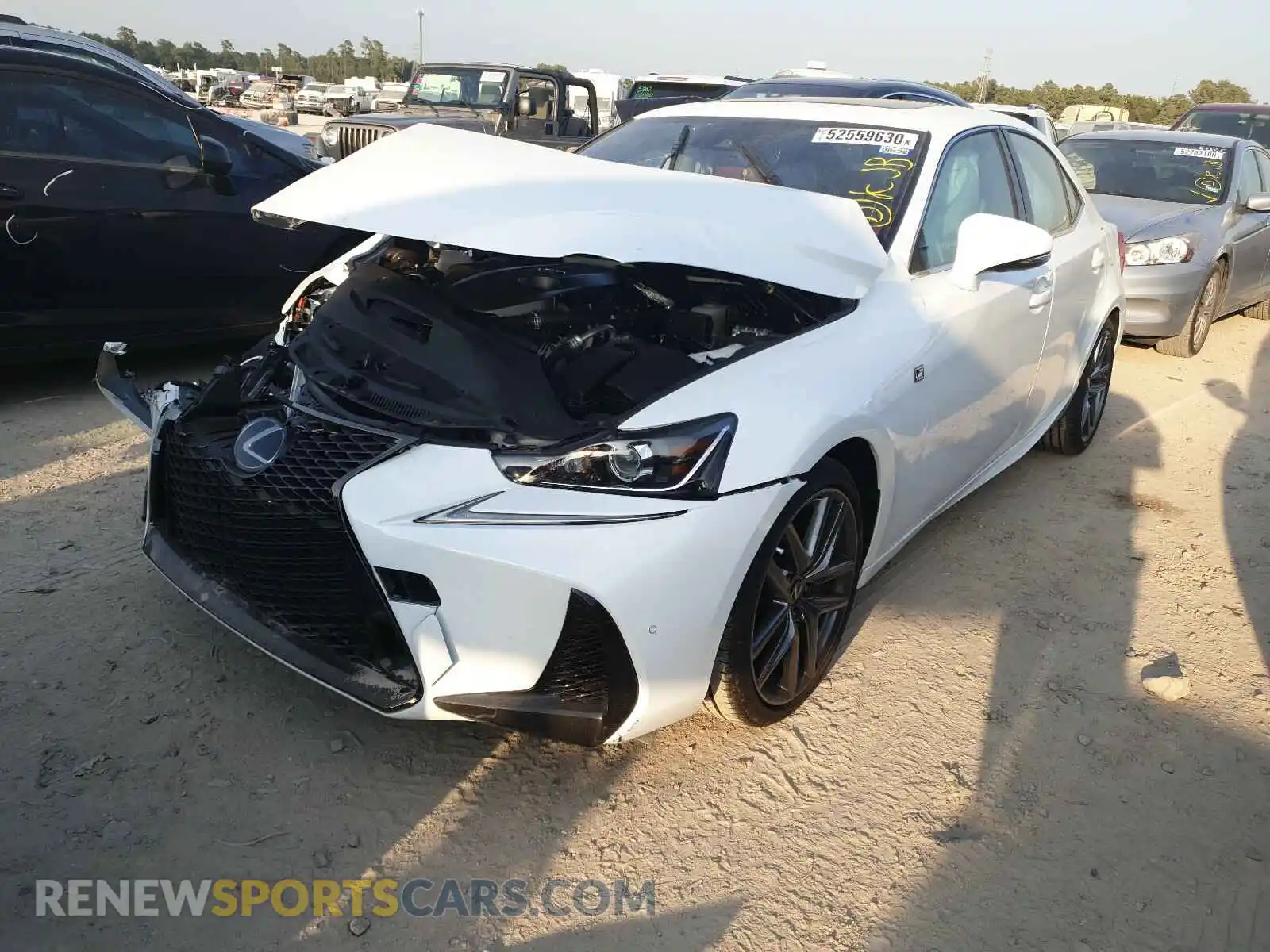2 Photograph of a damaged car JTHGA1D22L5107599 LEXUS IS 2020