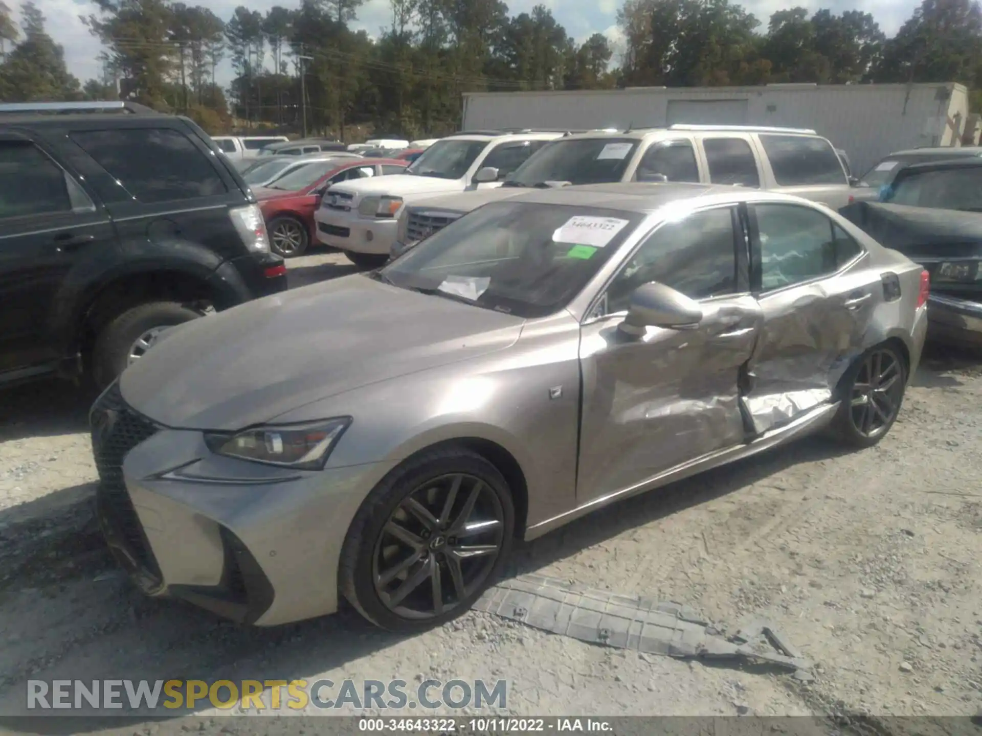 2 Photograph of a damaged car JTHGA1D23L5104260 LEXUS IS 2020