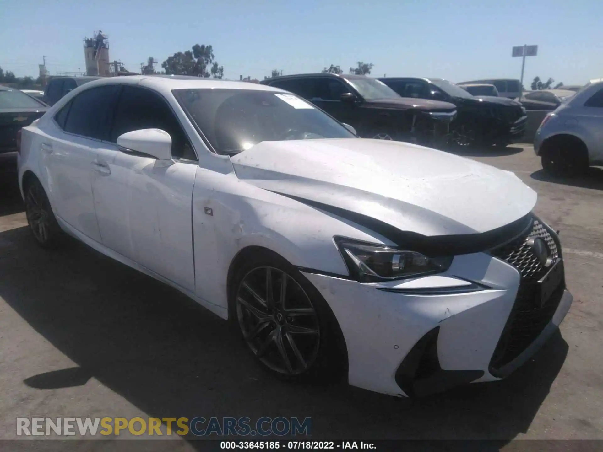 1 Photograph of a damaged car JTHGA1D27L5104410 LEXUS IS 2020