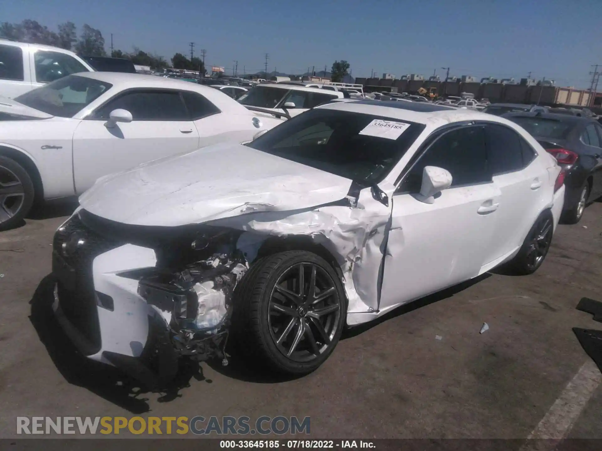 2 Photograph of a damaged car JTHGA1D27L5104410 LEXUS IS 2020