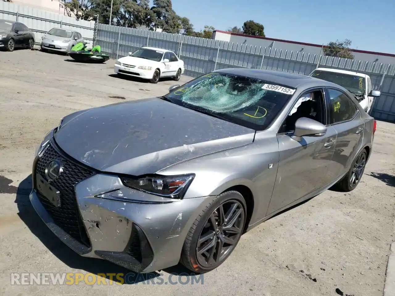 2 Photograph of a damaged car JTHGA1D28L5103329 LEXUS IS 2020