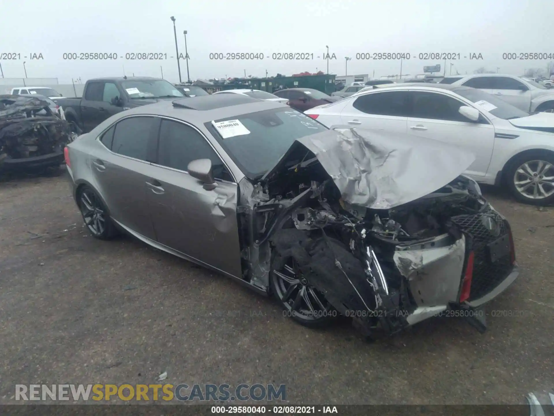 1 fotografías del automóvil dañado JTHGA1D29L5101685 LEXUS IS 2020
