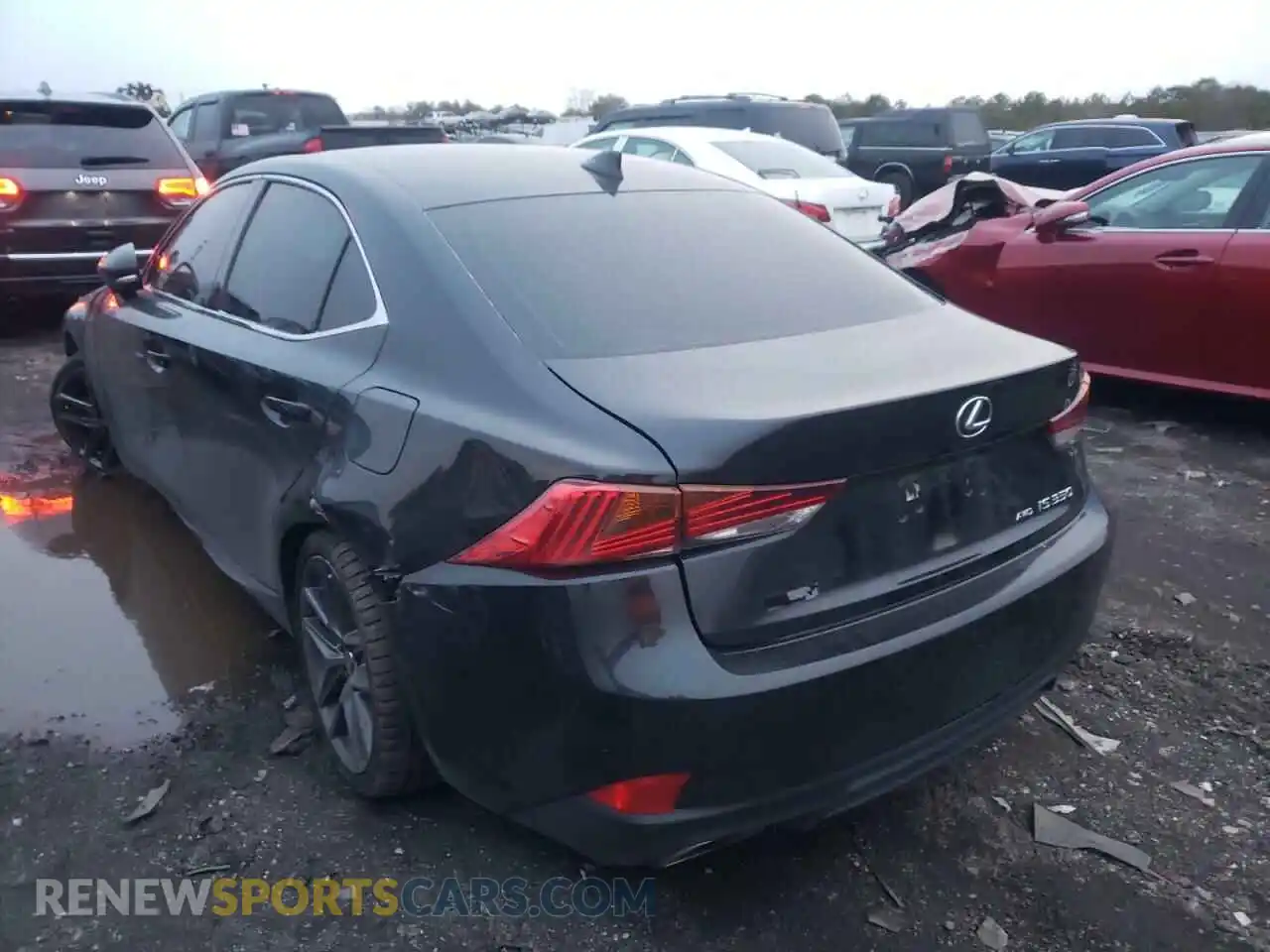 3 fotografías del automóvil dañado JTHGZ1E20L5018279 LEXUS IS 2020