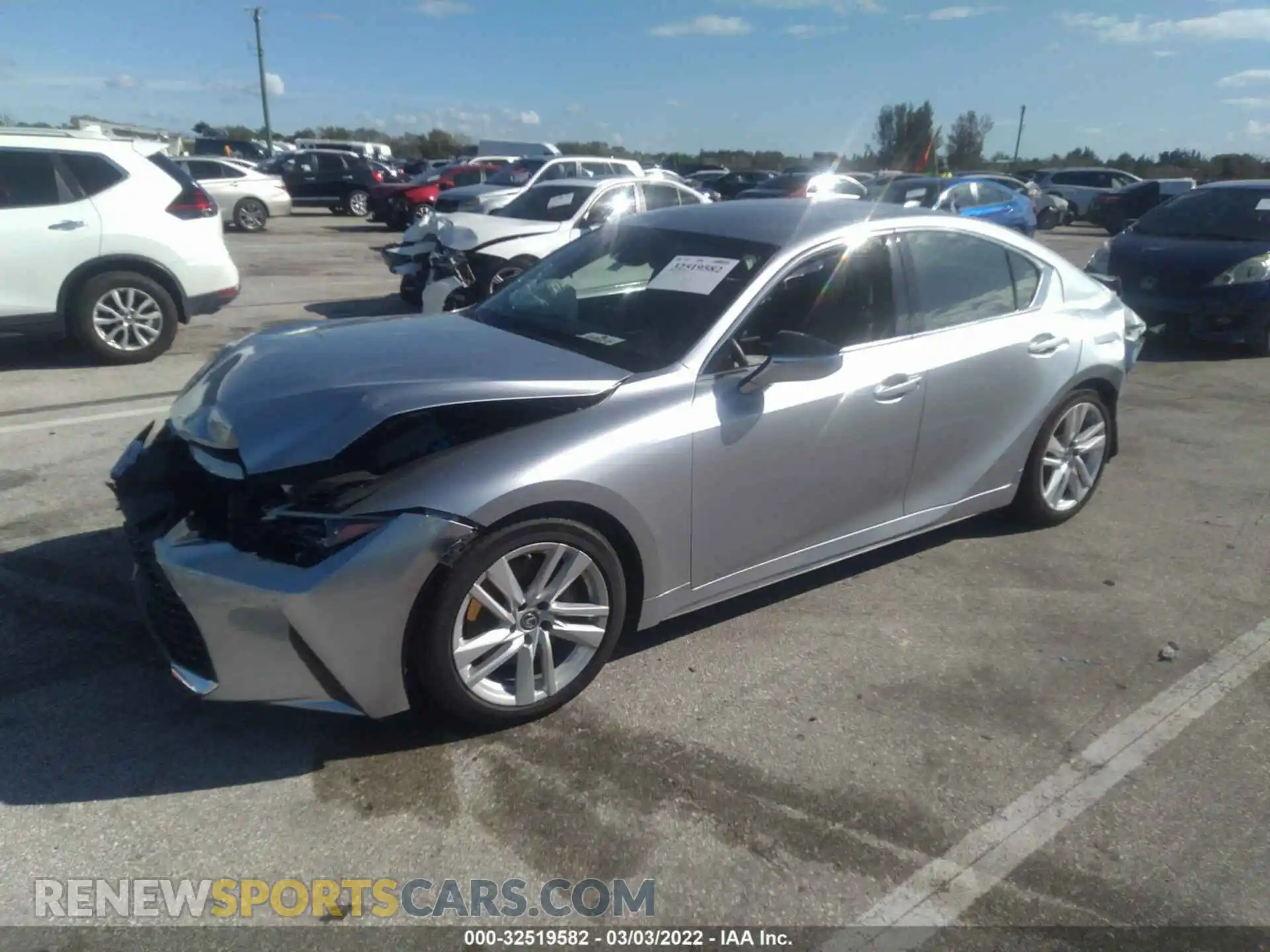 2 Photograph of a damaged car JTHAA1D22M5109909 LEXUS IS 2021