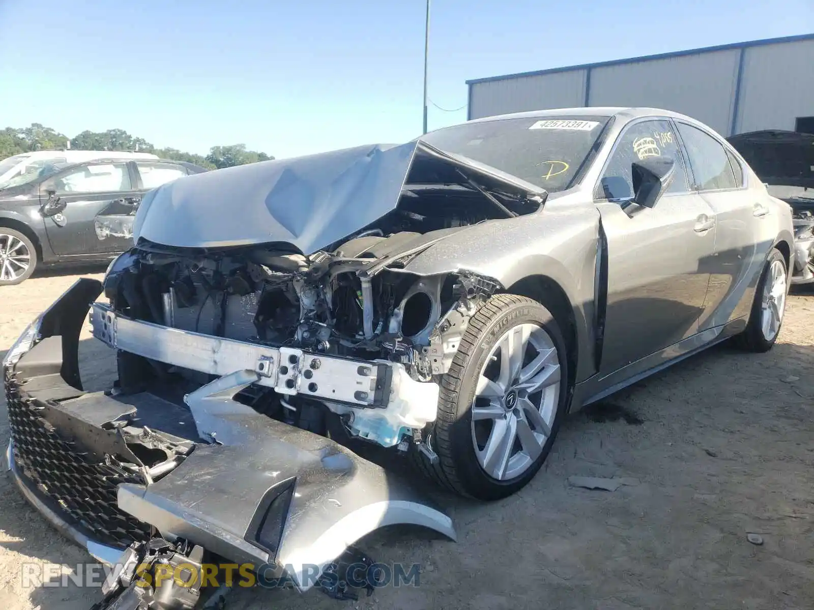 2 Photograph of a damaged car JTHAA1D2XM5109818 LEXUS IS 2021