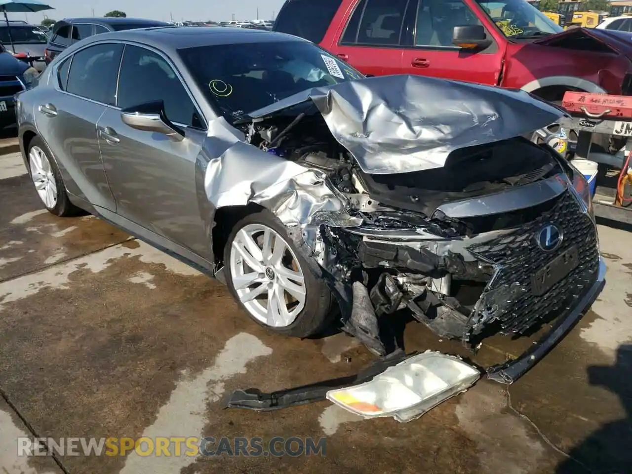 1 Photograph of a damaged car JTHCA1D20M5115636 LEXUS IS 2021