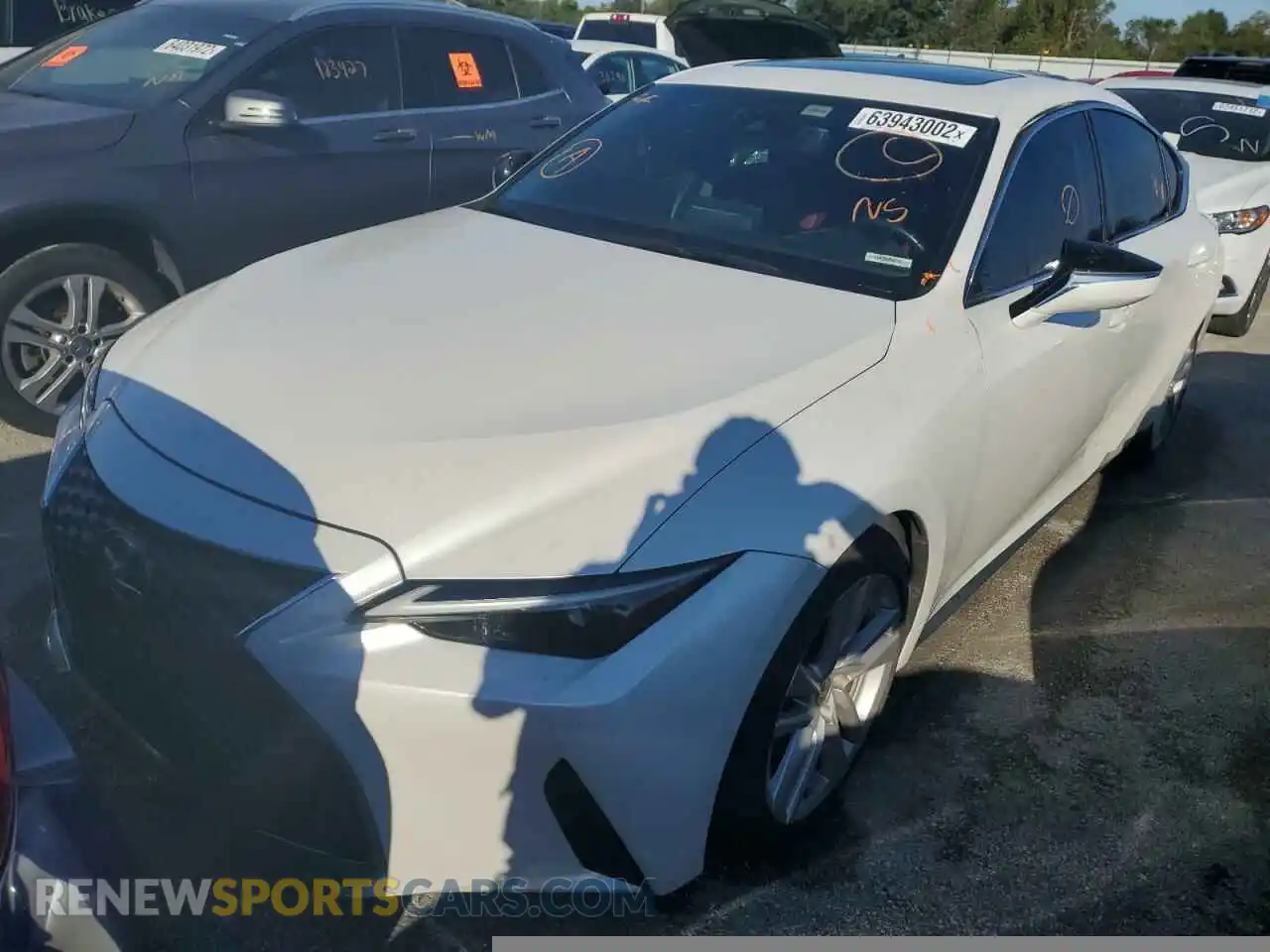 2 Photograph of a damaged car JTHCA1D21M5110445 LEXUS IS 2021