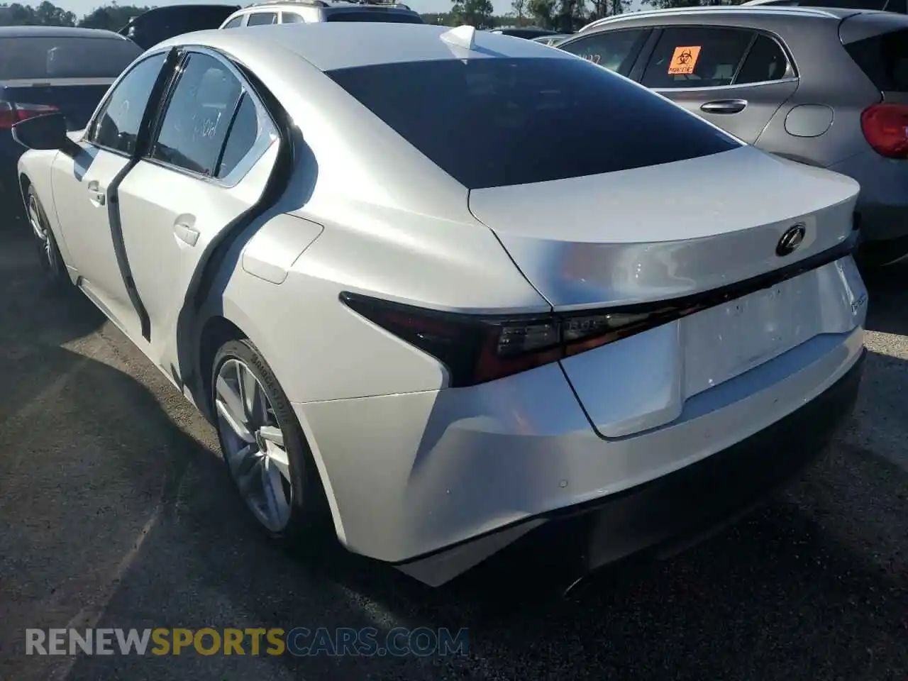 3 Photograph of a damaged car JTHCA1D21M5110445 LEXUS IS 2021
