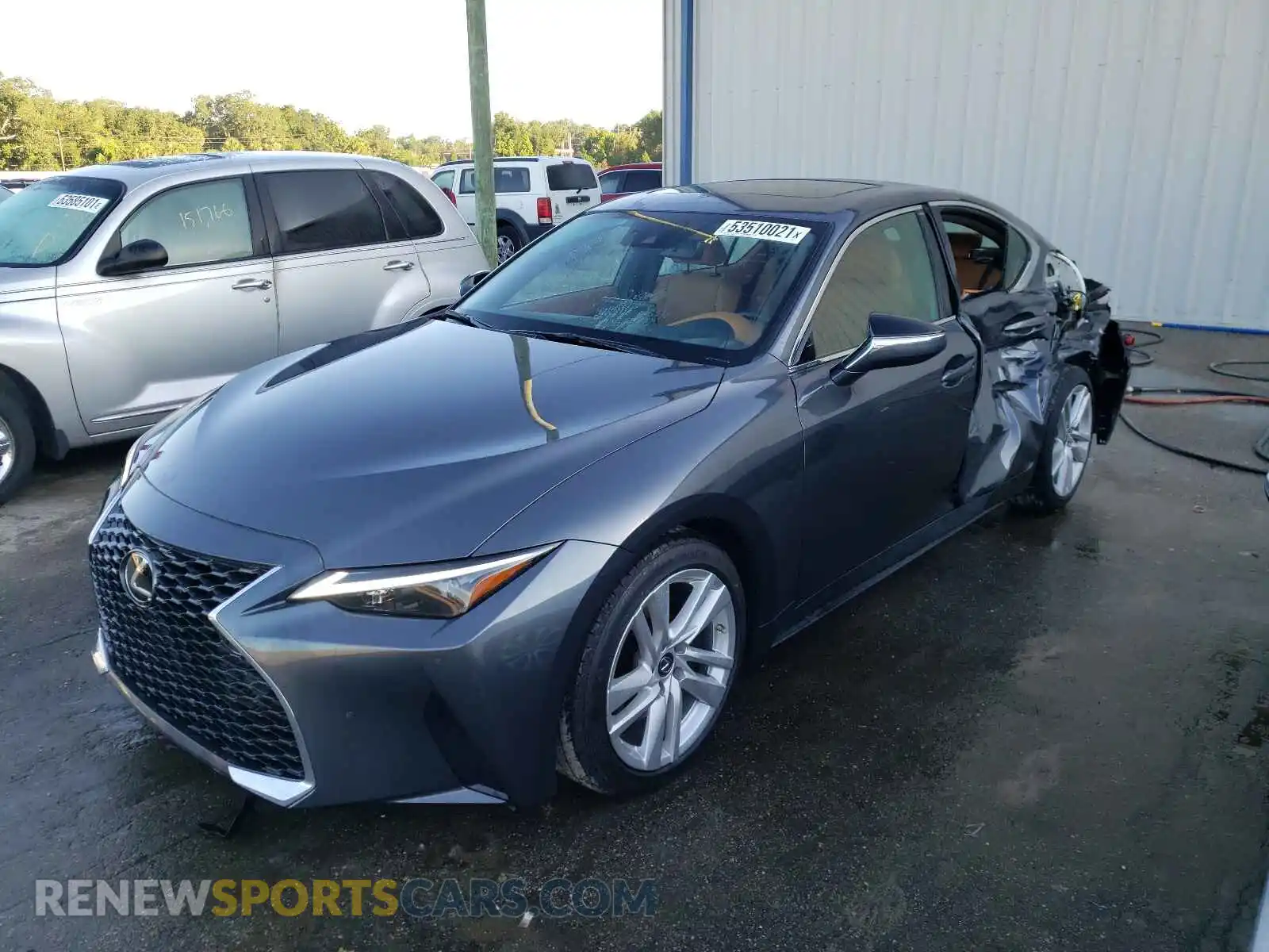 2 Photograph of a damaged car JTHCA1D21M5115256 LEXUS IS 2021