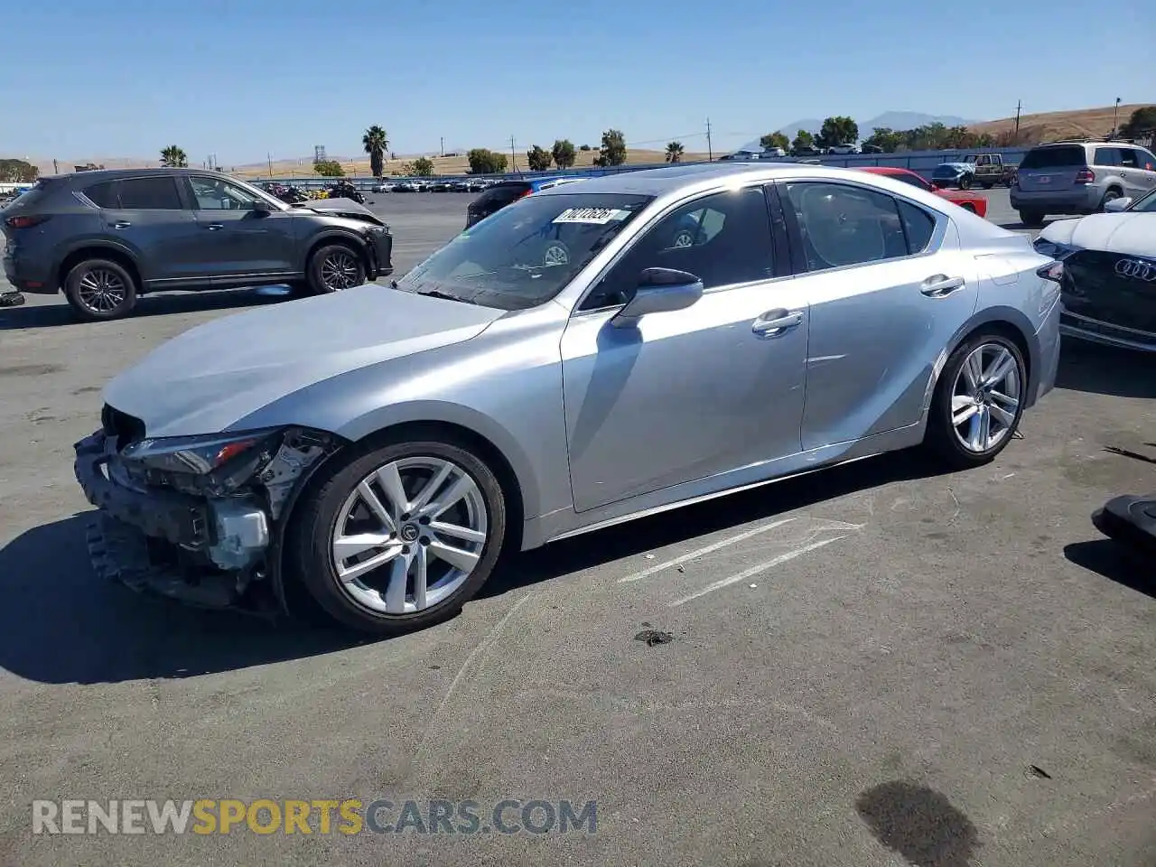 1 Photograph of a damaged car JTHCA1D22M5113600 LEXUS IS 2021