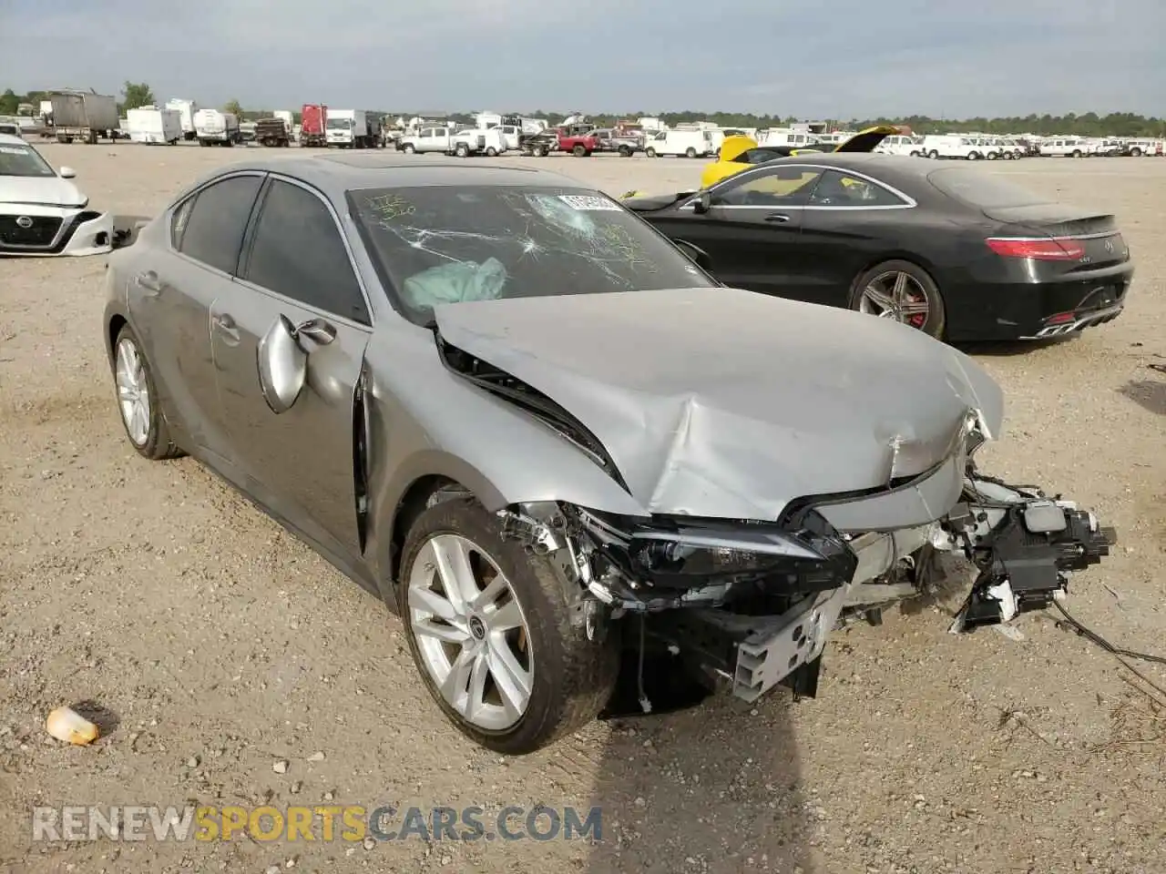 1 Photograph of a damaged car JTHCA1D24M5115459 LEXUS IS 2021