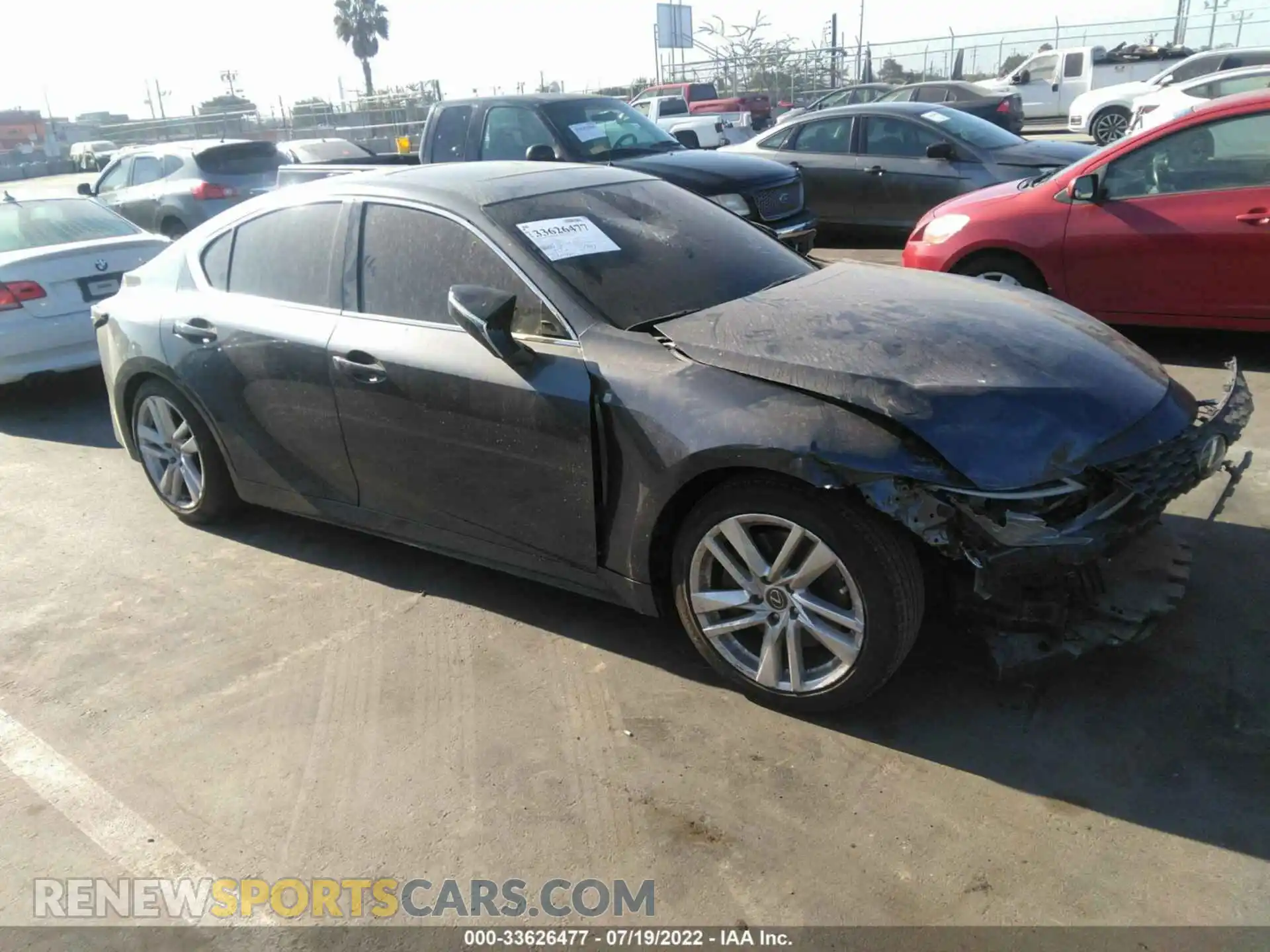 1 Photograph of a damaged car JTHCA1D25M5114885 LEXUS IS 2021