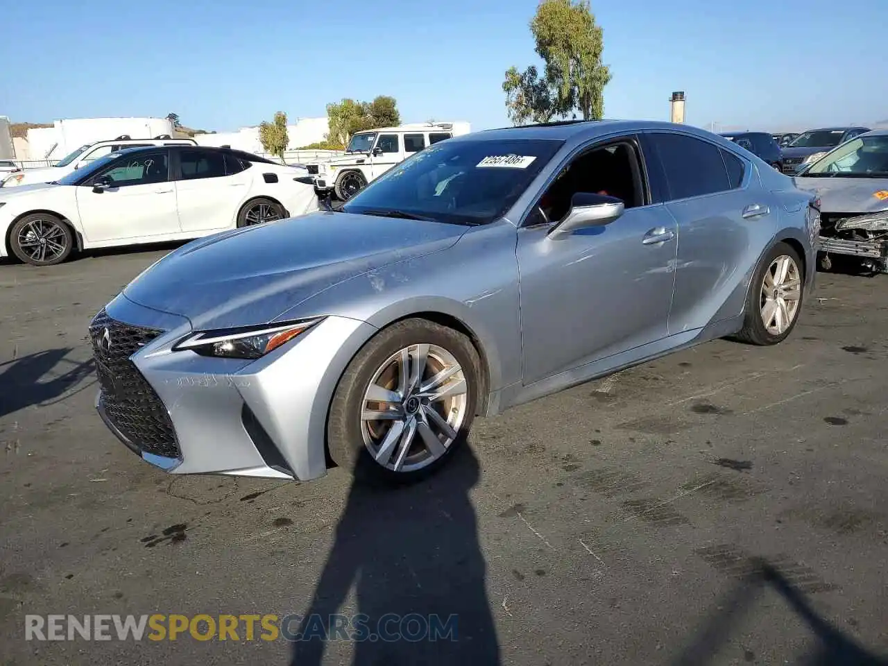 1 Photograph of a damaged car JTHCA1D26M5115074 LEXUS IS 2021