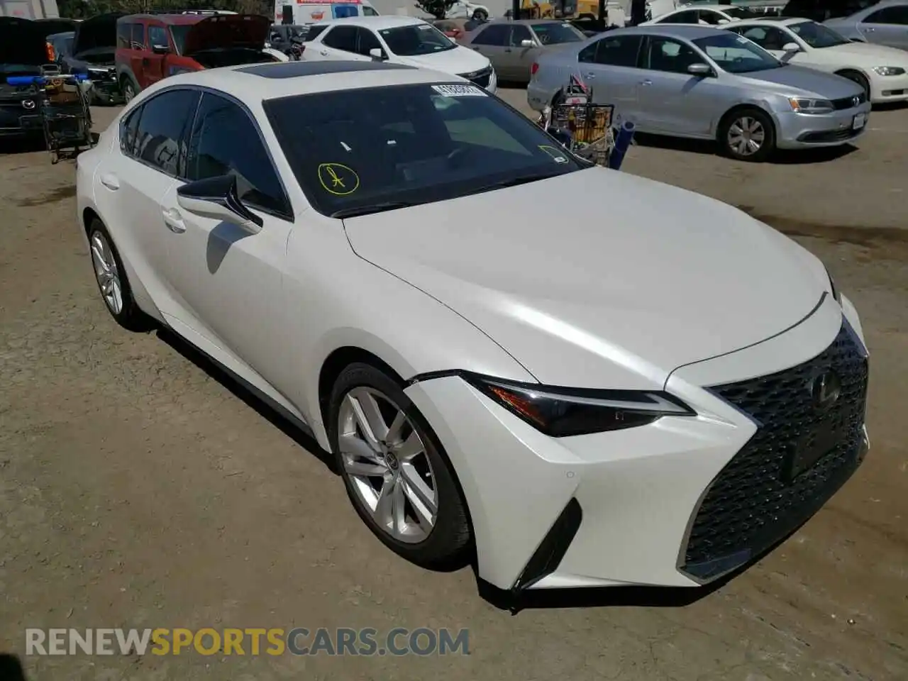 1 Photograph of a damaged car JTHCA1D27M5116606 LEXUS IS 2021