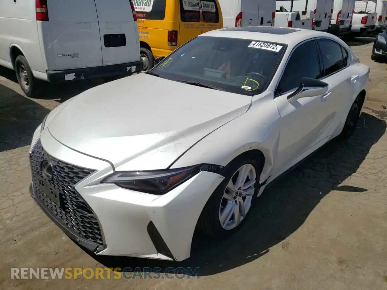 2 Photograph of a damaged car JTHCA1D27M5116606 LEXUS IS 2021