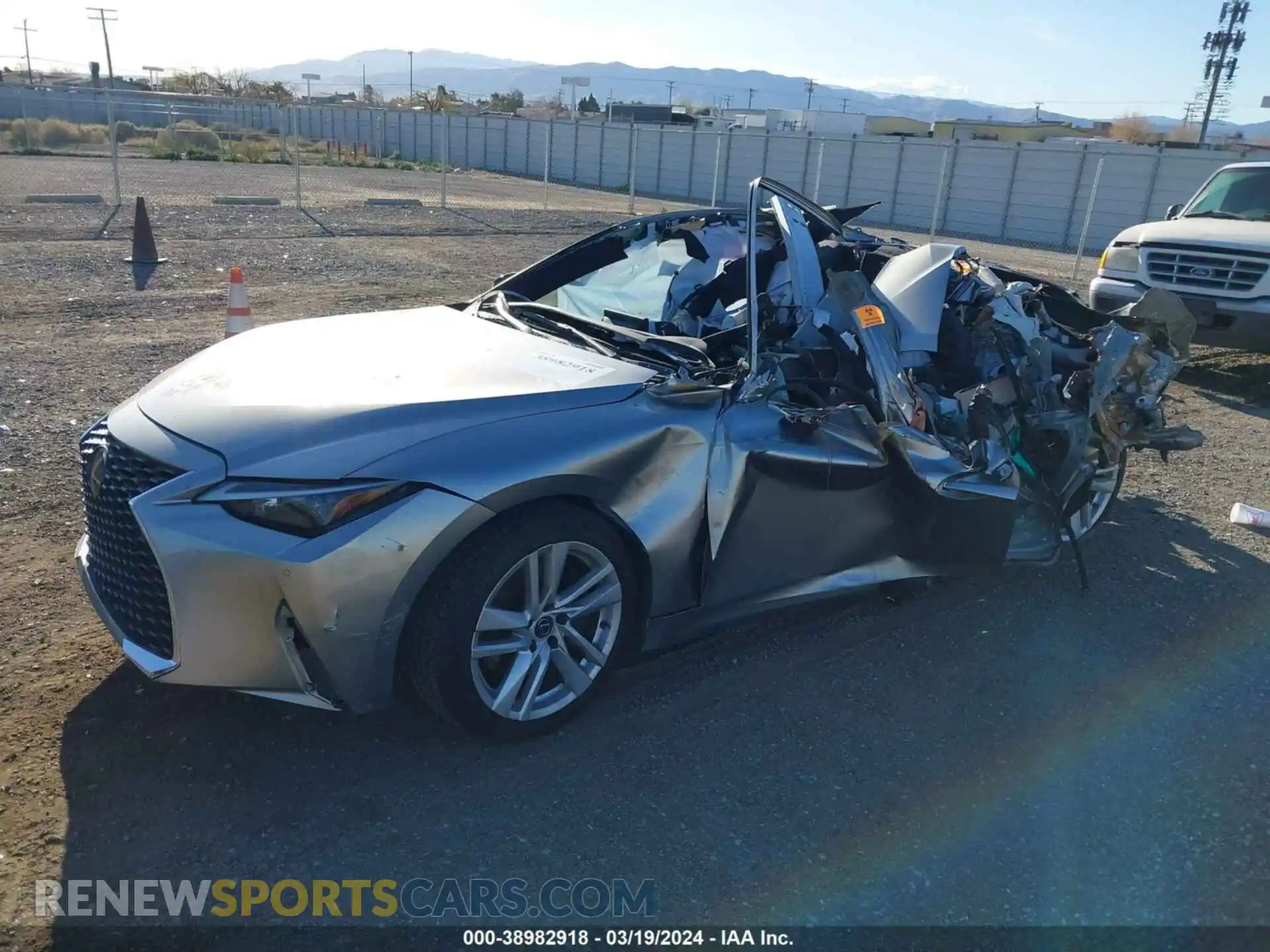 2 Photograph of a damaged car JTHCA1D29M5110077 LEXUS IS 2021