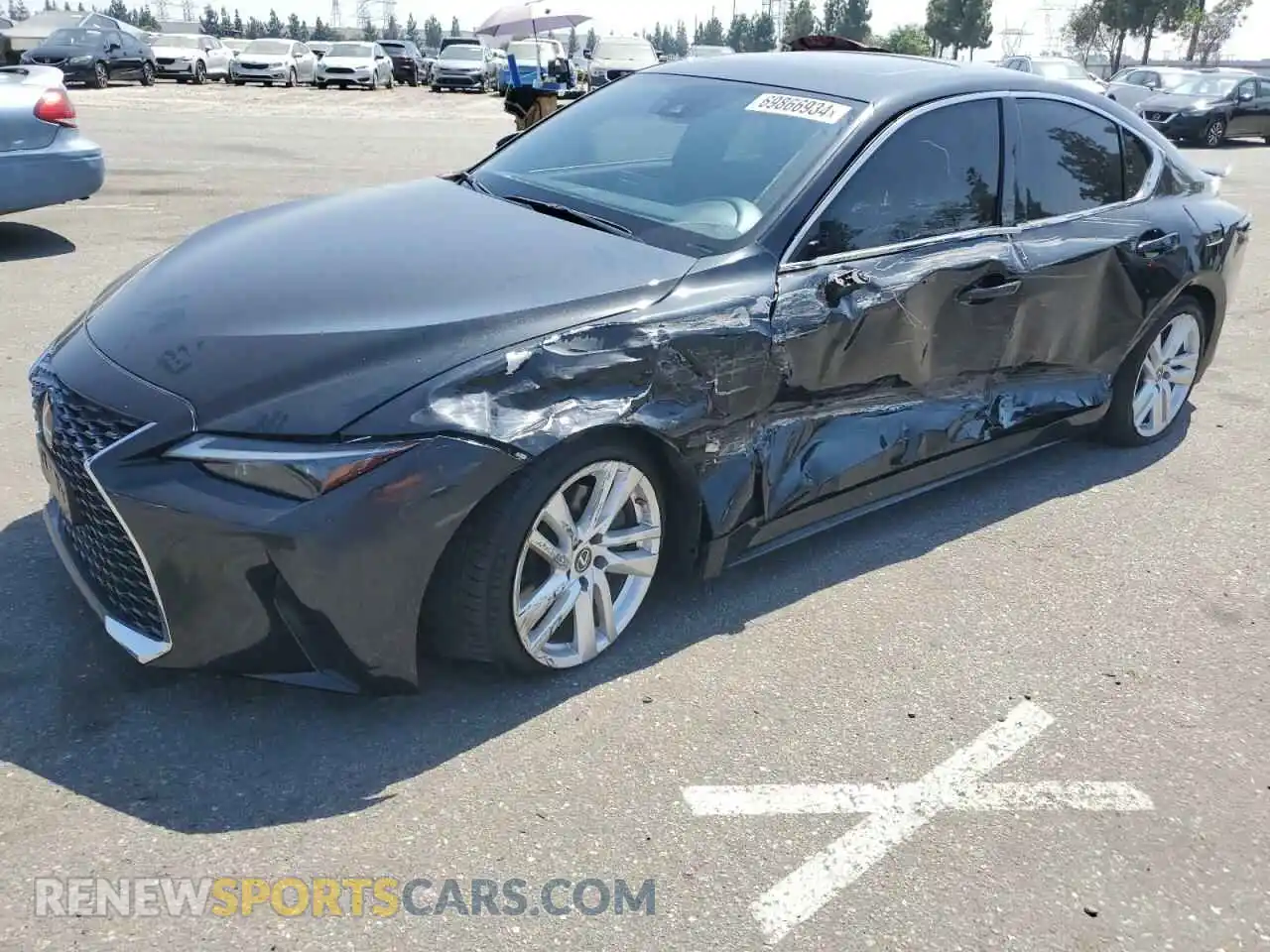 1 Photograph of a damaged car JTHCA1D29M5110970 LEXUS IS 2021