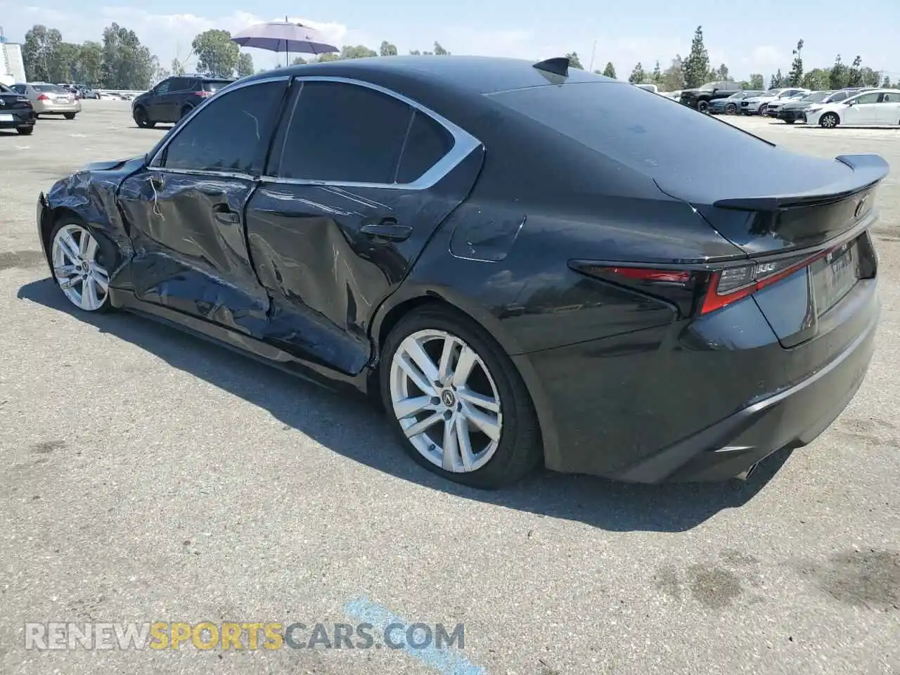 2 Photograph of a damaged car JTHCA1D29M5110970 LEXUS IS 2021