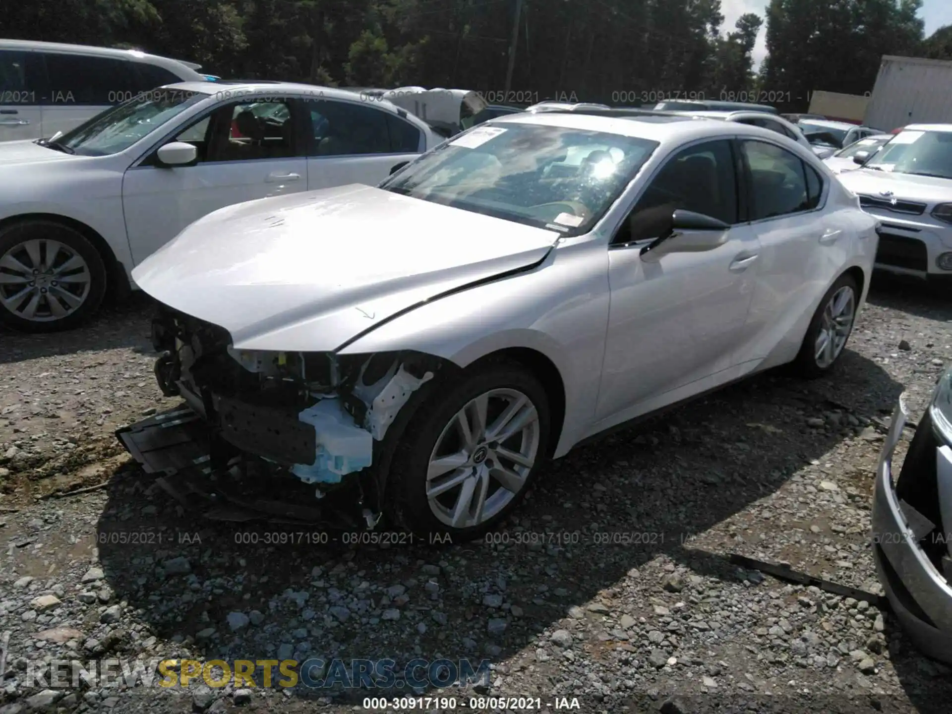 2 Photograph of a damaged car JTHCA1D29M5114808 LEXUS IS 2021