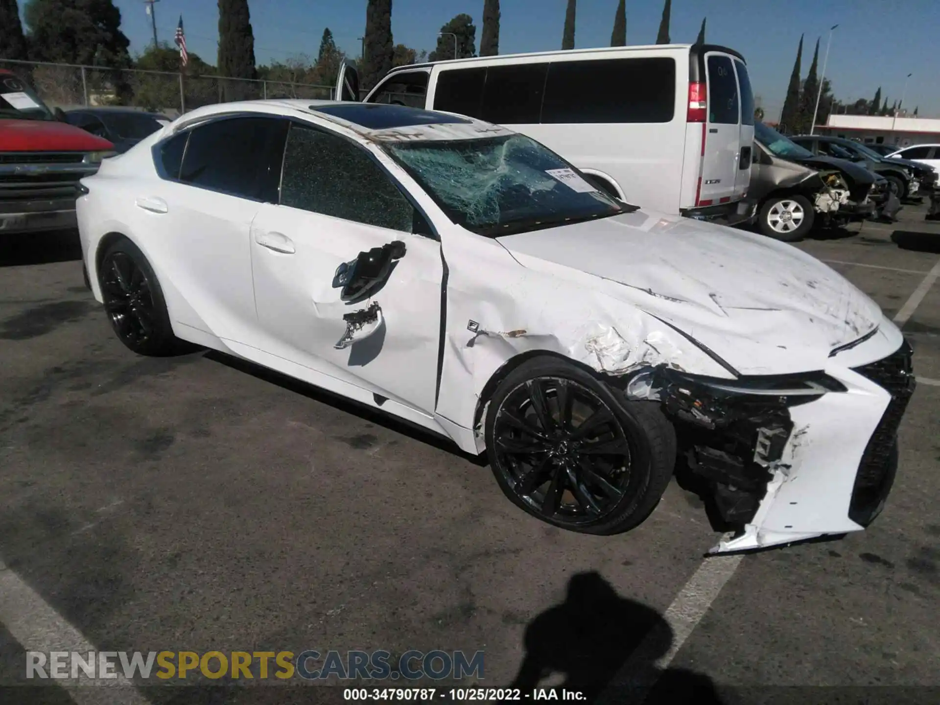 1 Photograph of a damaged car JTHGZ1B23M5038144 LEXUS IS 2021